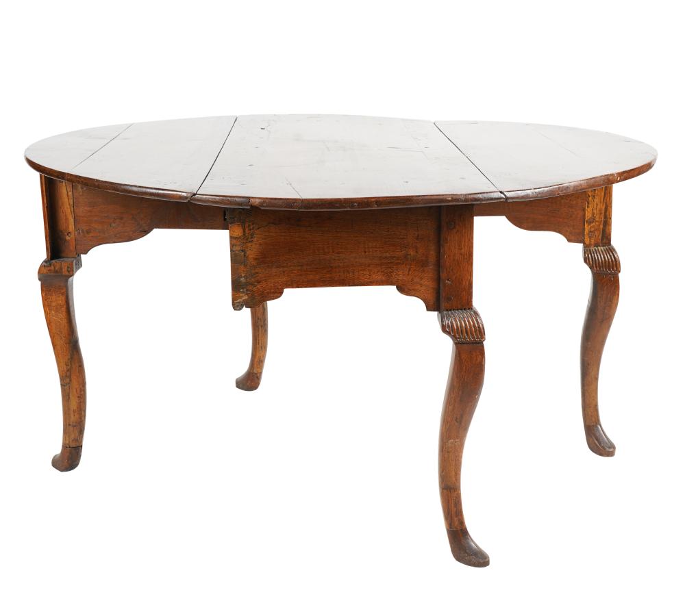 Antique French Provincial Oak Gateleg Drop Leaf Table Owned By Norman Lear | Work of Man