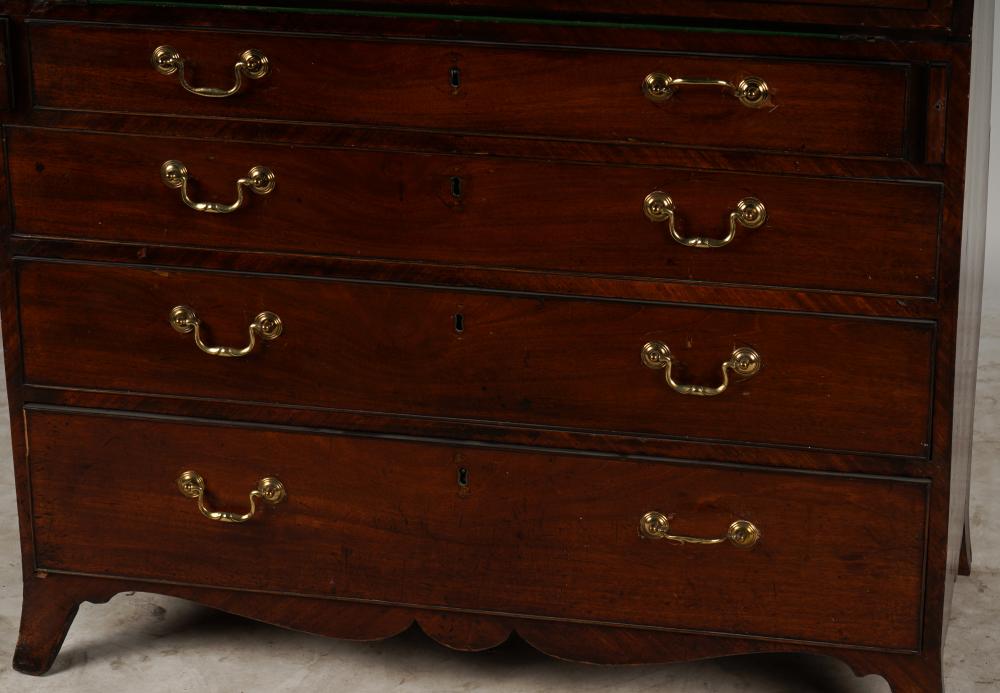 AF5-026: ANTIQUE LATE 18TH CENTURY ENGLISH HEPPLEWHITE STYLE MAHOGANY SECRETARY