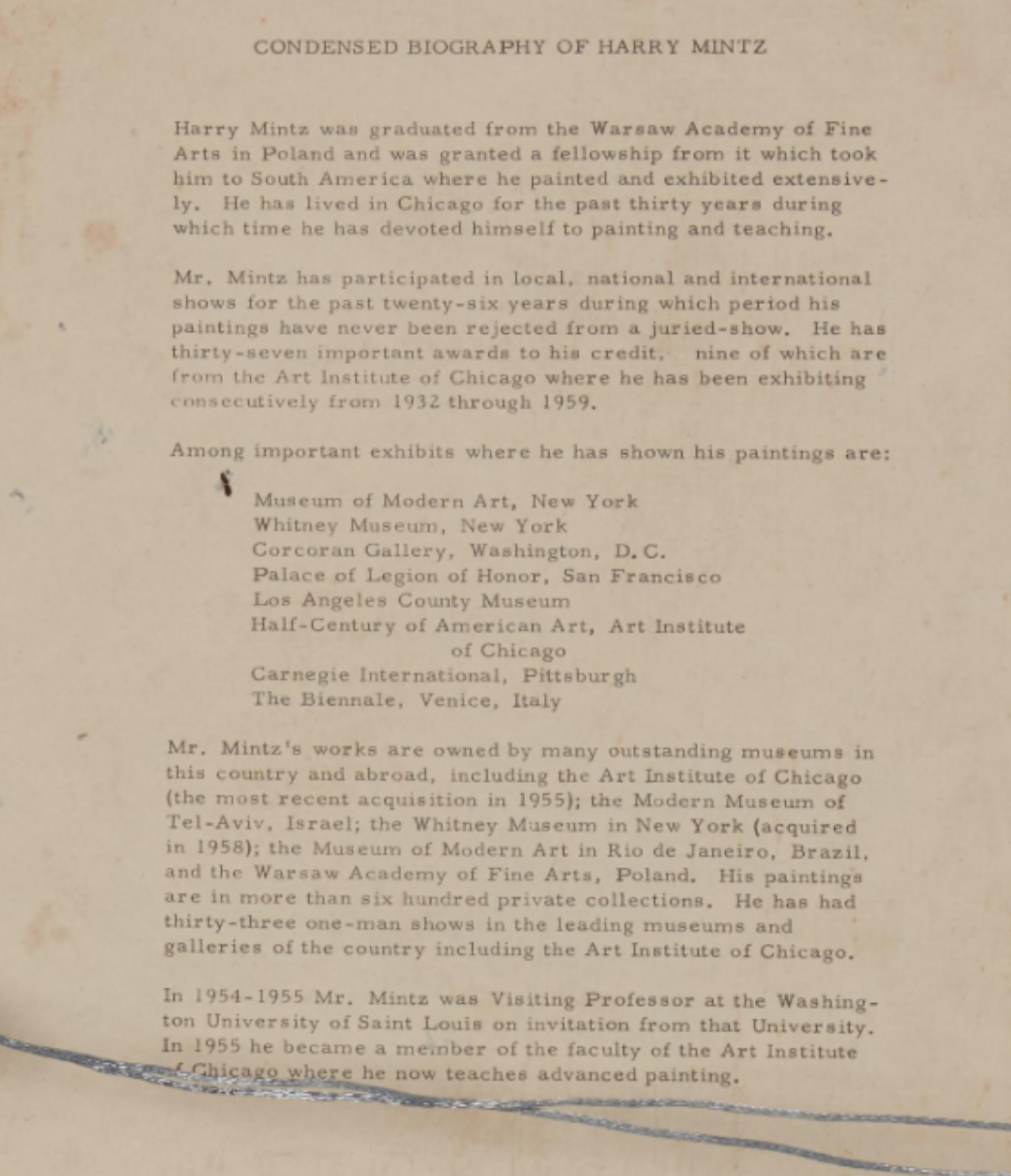 AW572: Harry Mintz American WPA Impressionist Landscape Oil on Board