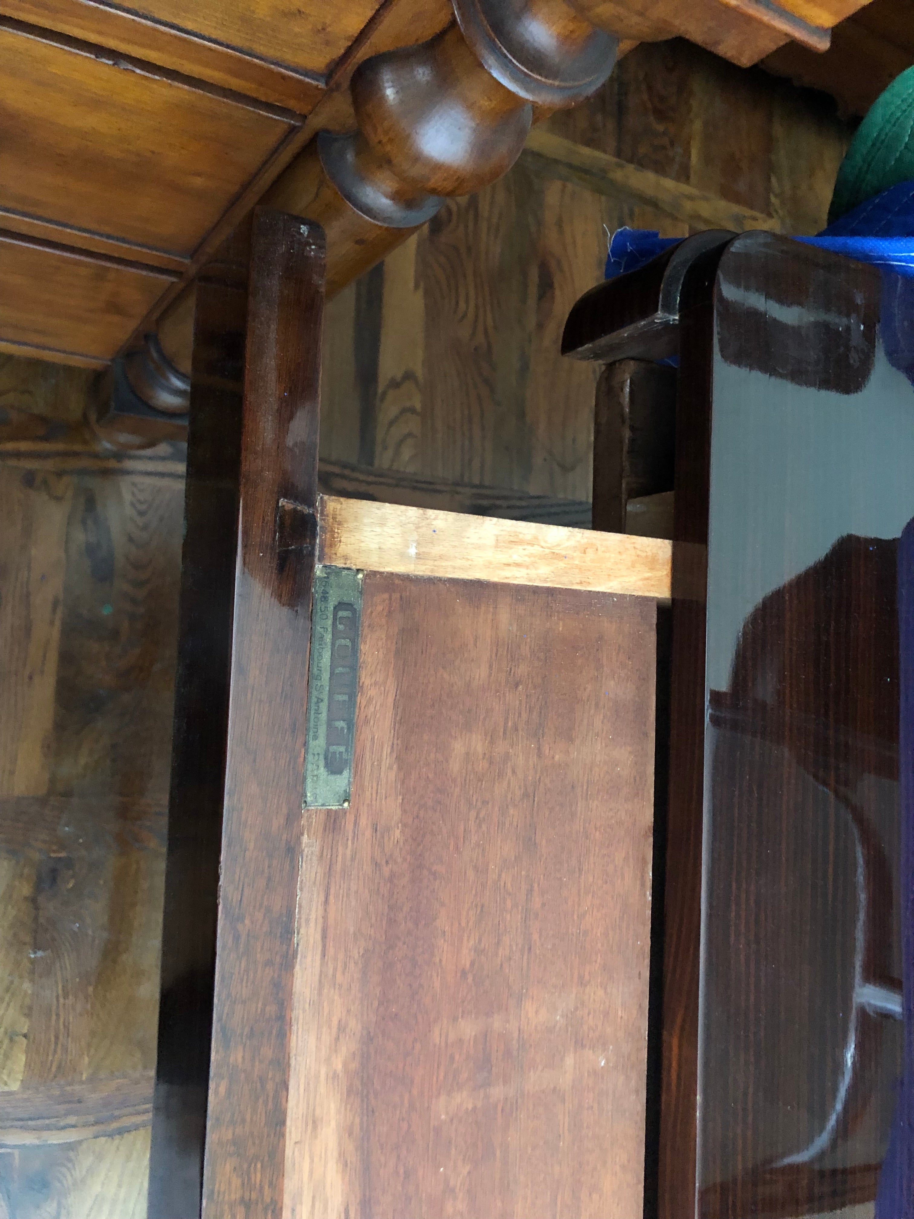 AF1-009: Circa 1930's GOUFFE French Art Deco Rosewood Dining Table Manner of Jacques Ruhlmann