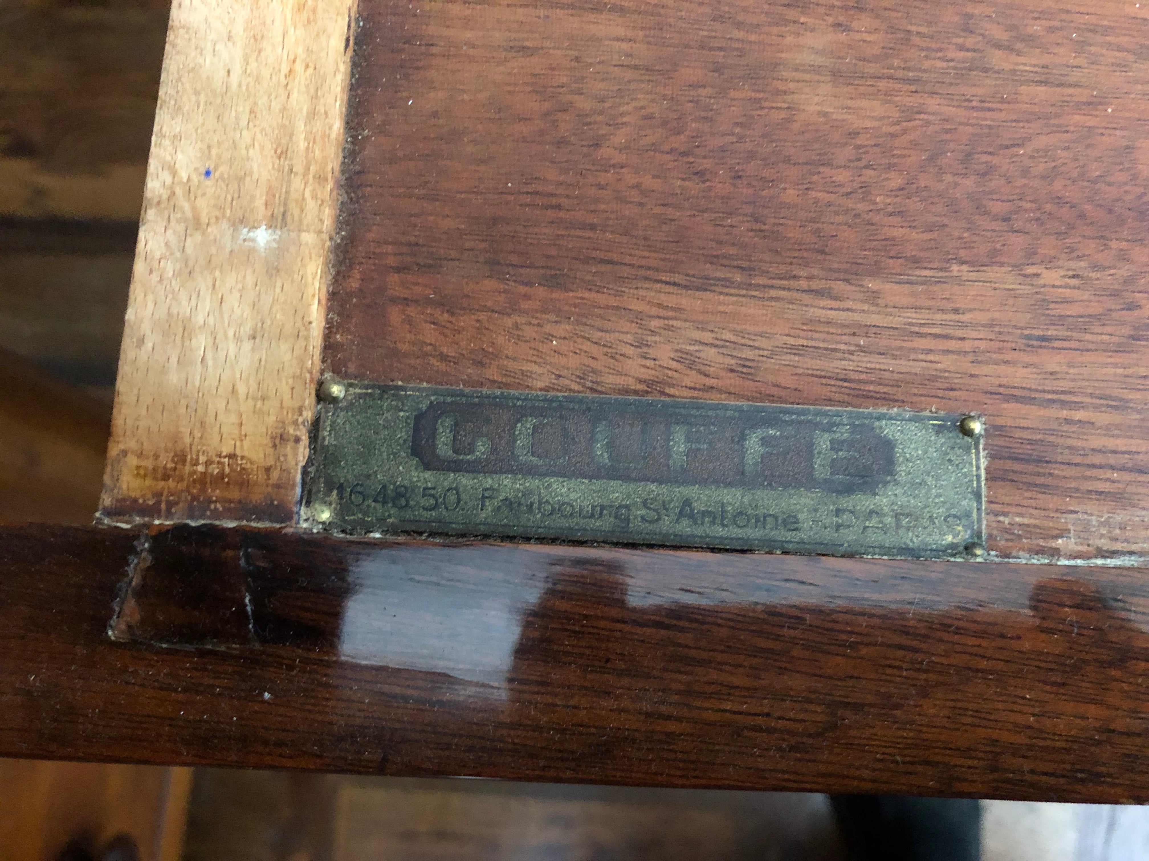 AF1-009: Circa 1930's GOUFFE French Art Deco Rosewood Dining Table Manner of Jacques Ruhlmann