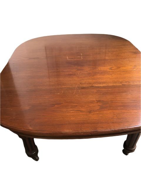 Antique American Victorian Walnut Extension Dining Table Circa 1860 | Work of Man