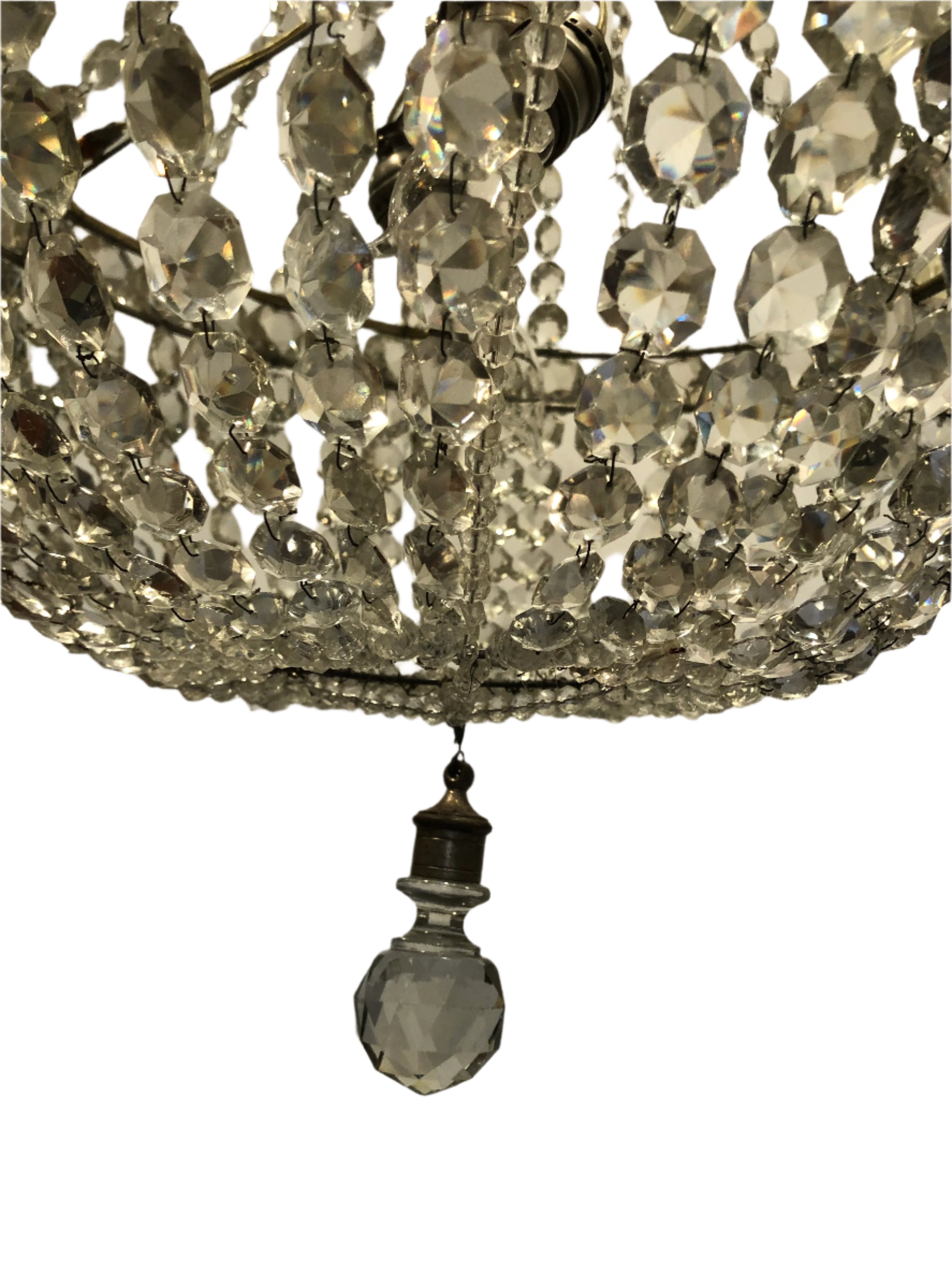 Antique 19th Century Neoclassical Crystal  Chandelier  | Work of Man