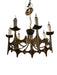 Circa 1970's Brutalist Brass Chandelier | Work of Man