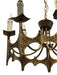 Circa 1970's Brutalist Brass Chandelier | Work of Man
