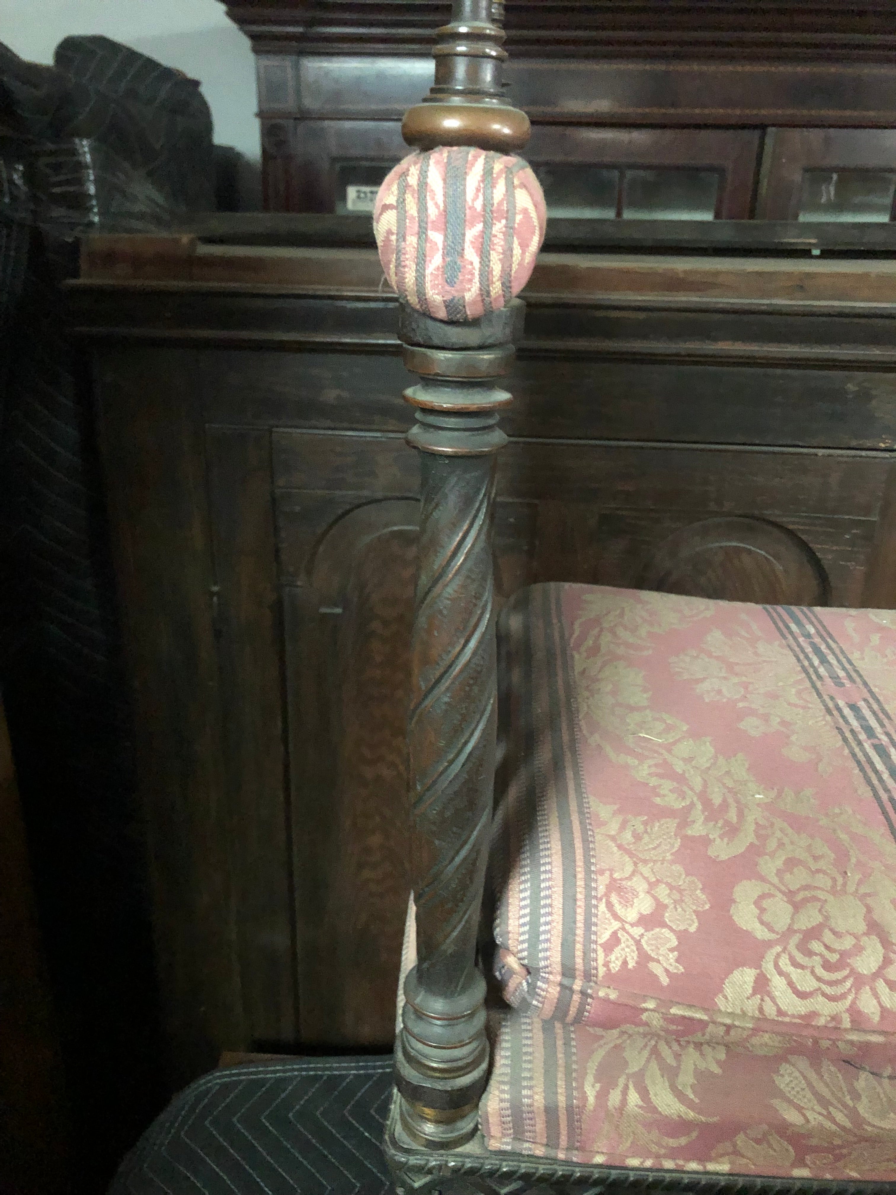 AF2-179: Antique c.1920's Bronze Oscar Bach Heavily Detailed Bench