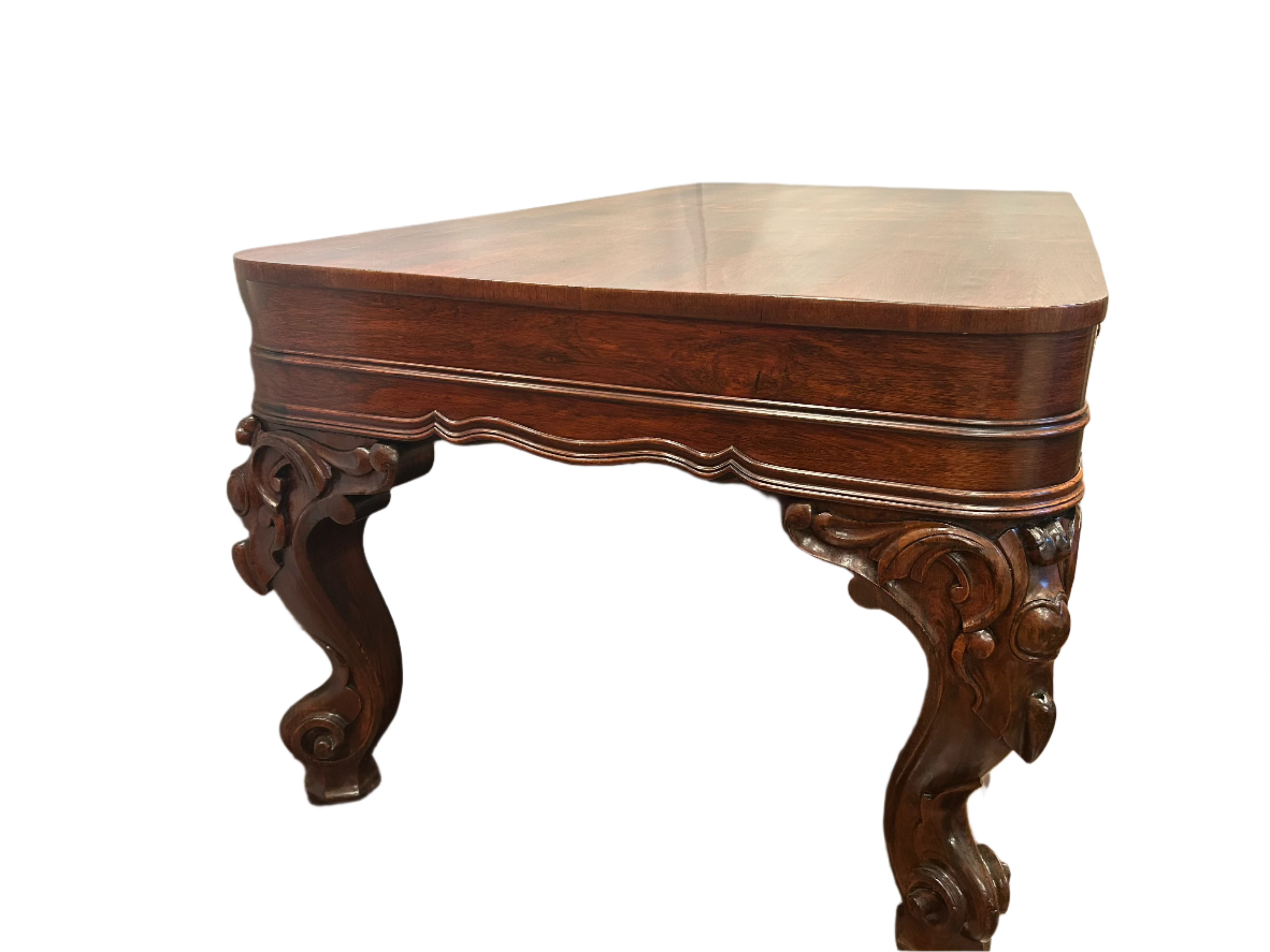 Antique Victorian Rococo Rosewood Piano Desk Conversion | Work of Man