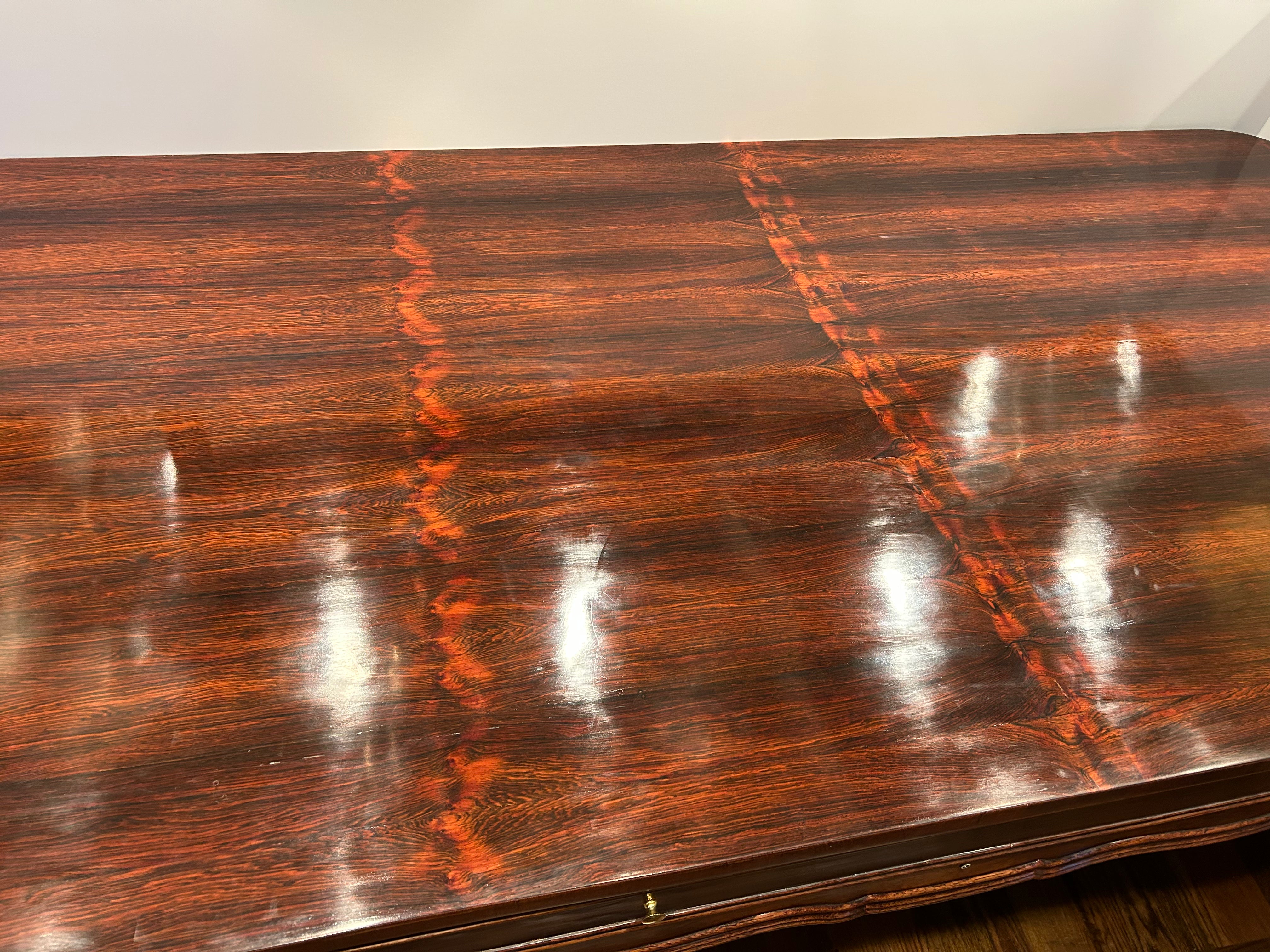 AF5-189: Antique Mid 19th Century Square Rococo Style Victorian Rosewood Piano Converted to Executive Desk