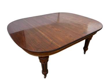 Antique Circa 1860 American Victorian Walnut Extension Dining Table | Work of Man