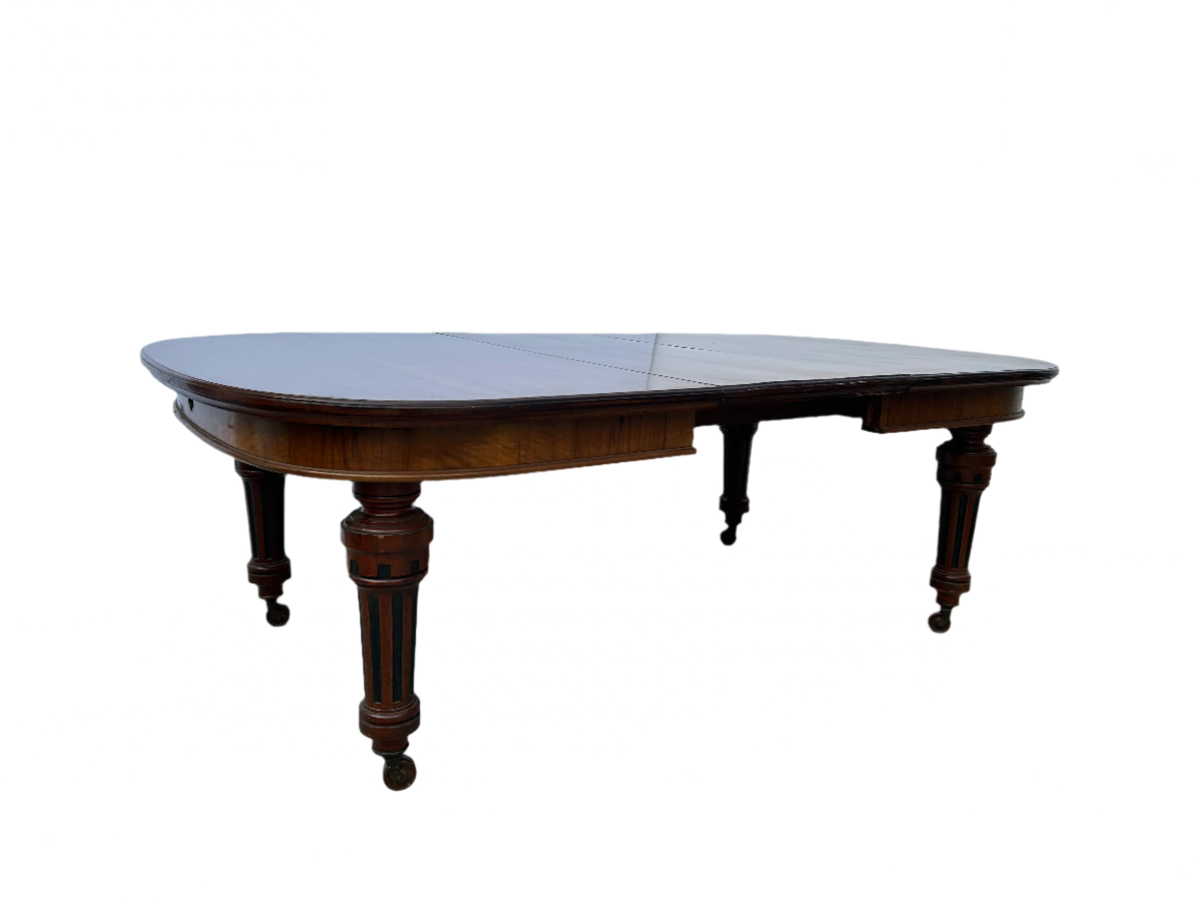 Antique Circa 1860 American Victorian Walnut Extension Dining Table | Work of Man