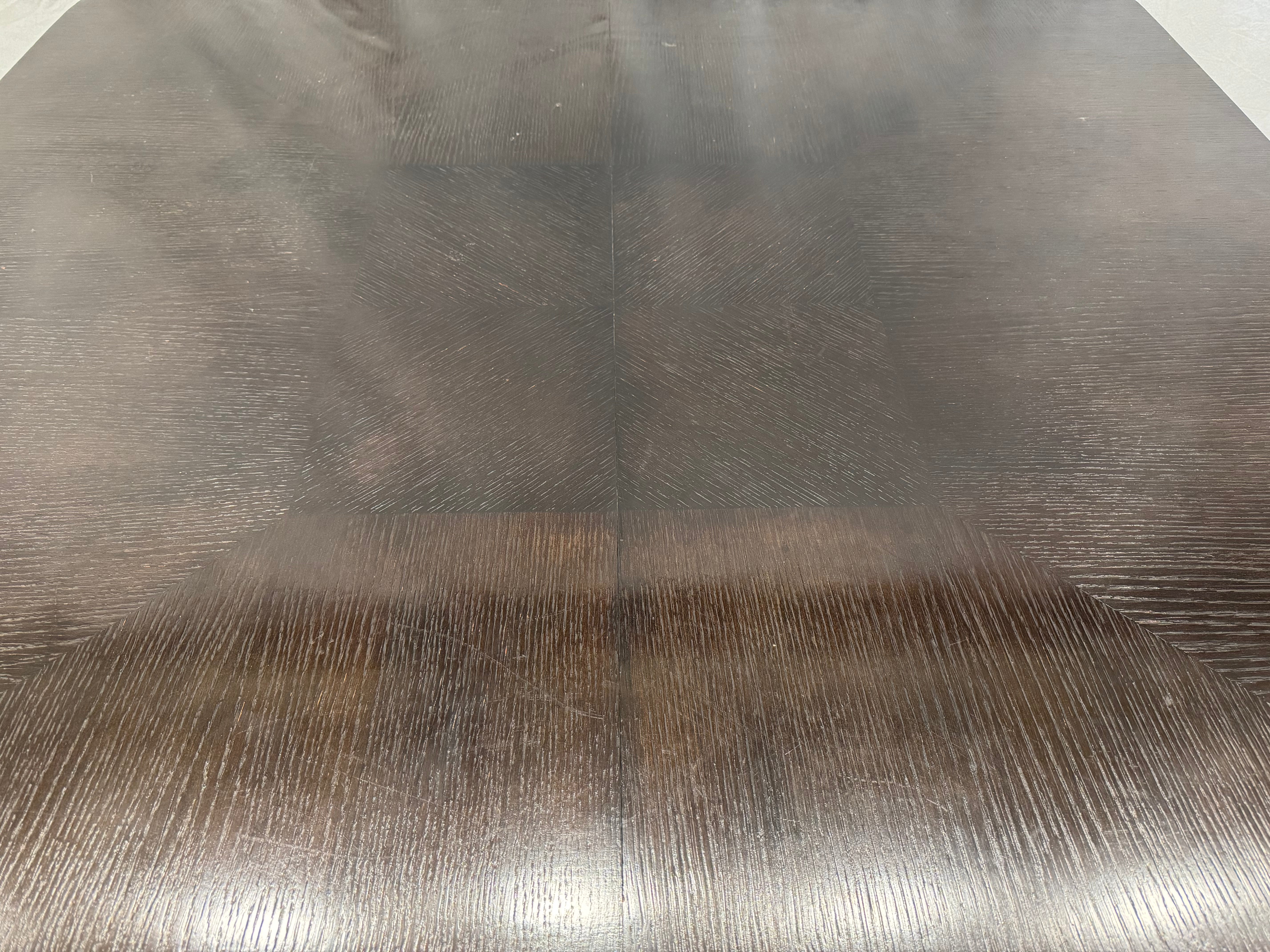 AF1-260: Emanuel Morez Klismos Ebonized Oak Dining Table Late 20th Century