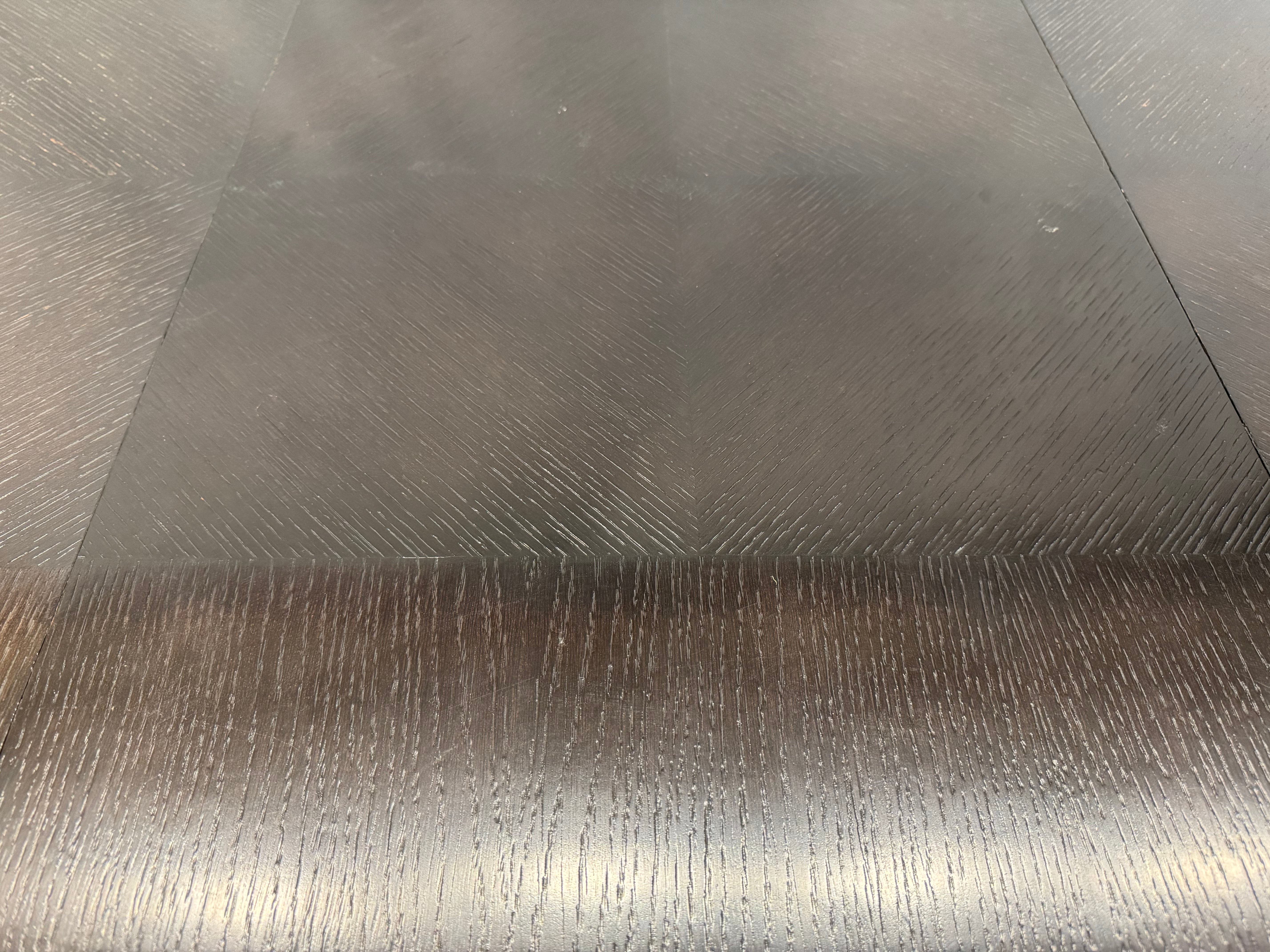 AF1-260: Emanuel Morez Klismos Ebonized Oak Dining Table Late 20th Century