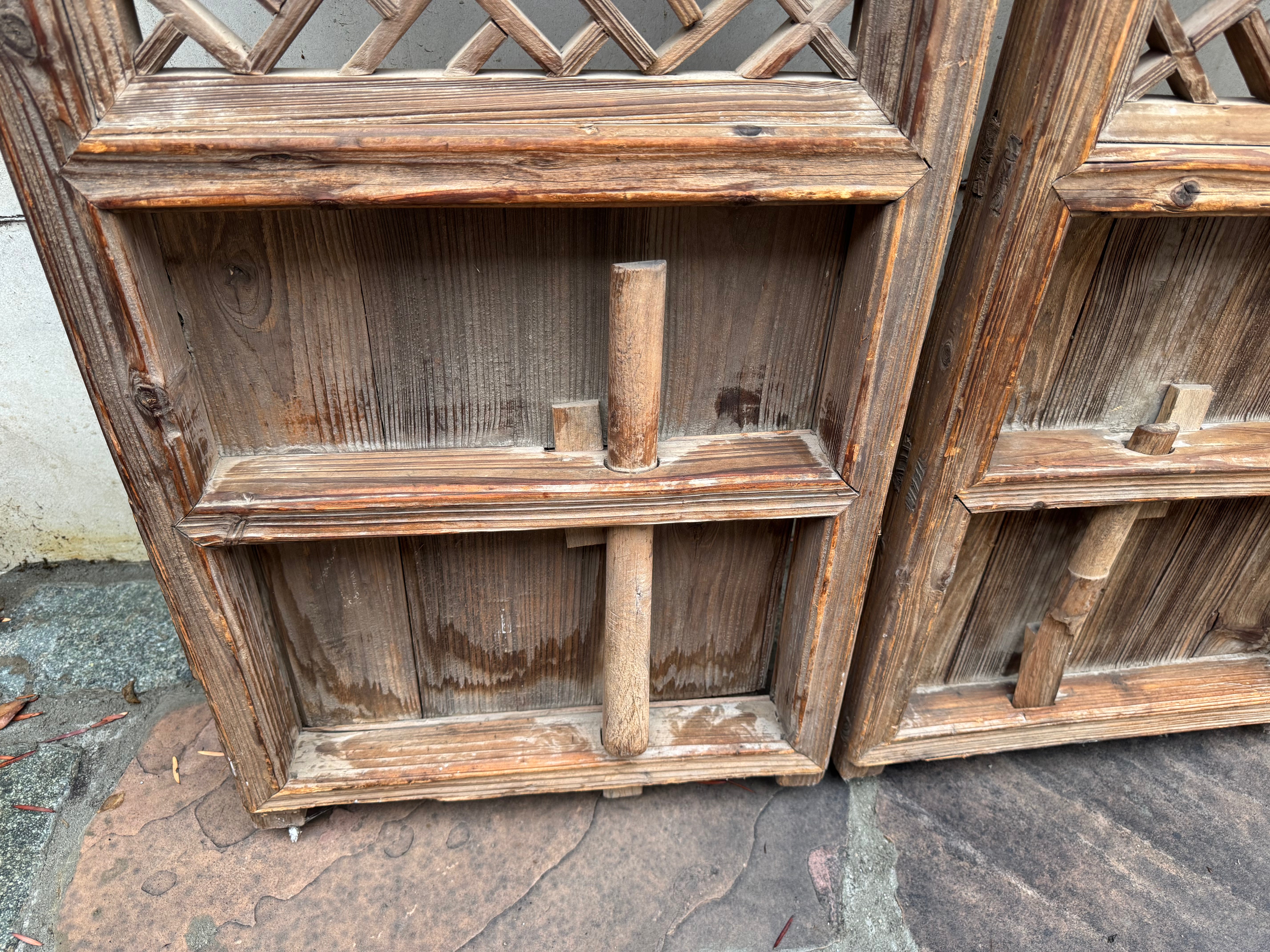 AA7-108: Antique Pair of 19th Century Chinese Shutters