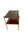 Simon Loscertales Bona Zaragoza Spanish Brass & Leather Modernist Two Tier Side Table | Work of Man