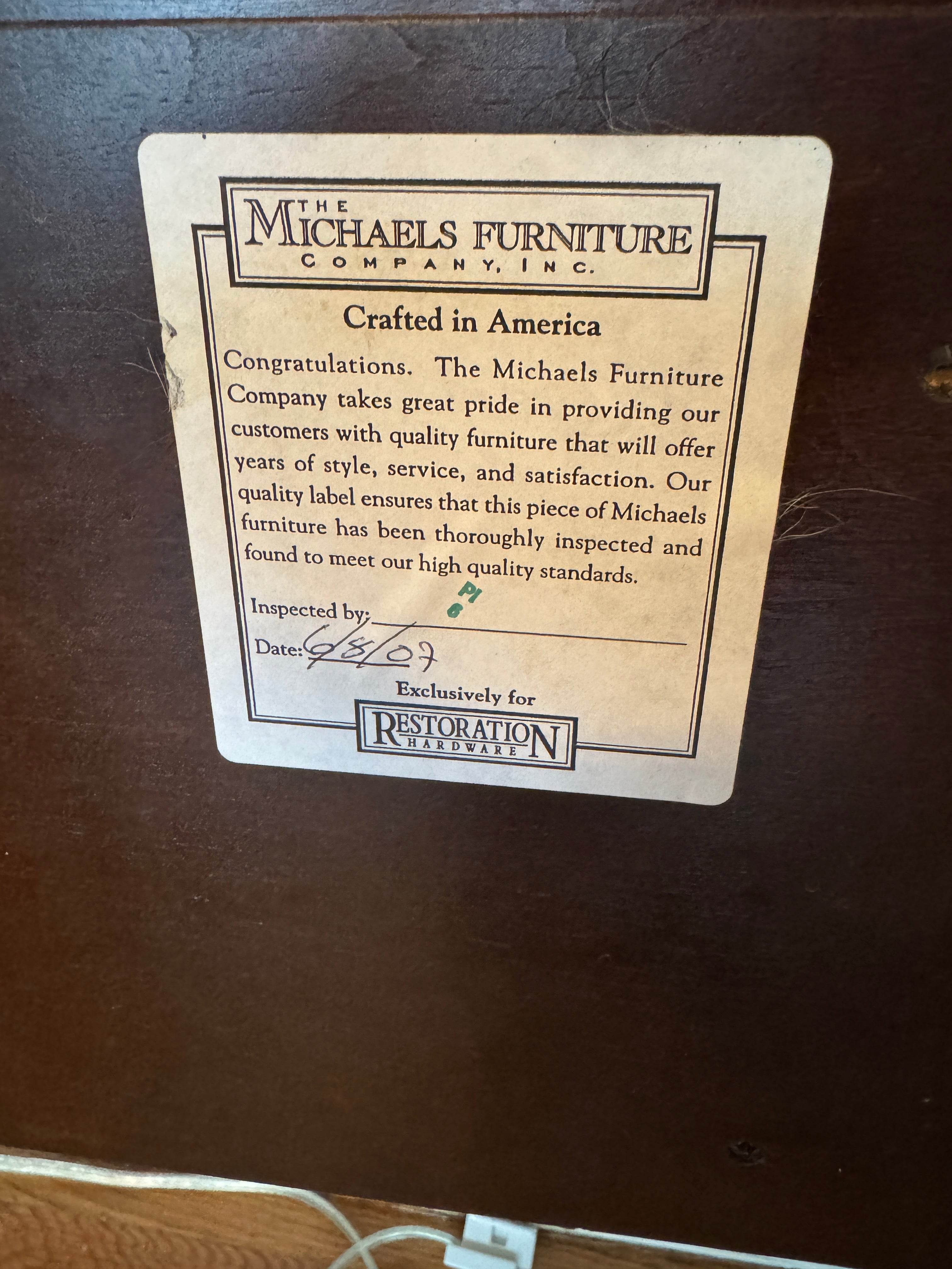 AF6-020: Restoration Hardware Four Poster California King Mahogany Bed Frame With Tester Late 20th Century