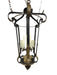 Antique Iron & Brass Gas Pendant Lantern Conversion | Work of Man
