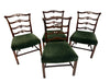 Antique Set of 4 American Federal Mahogany Ladder-Back Side Chairs Early 19th Century  | Work of Man