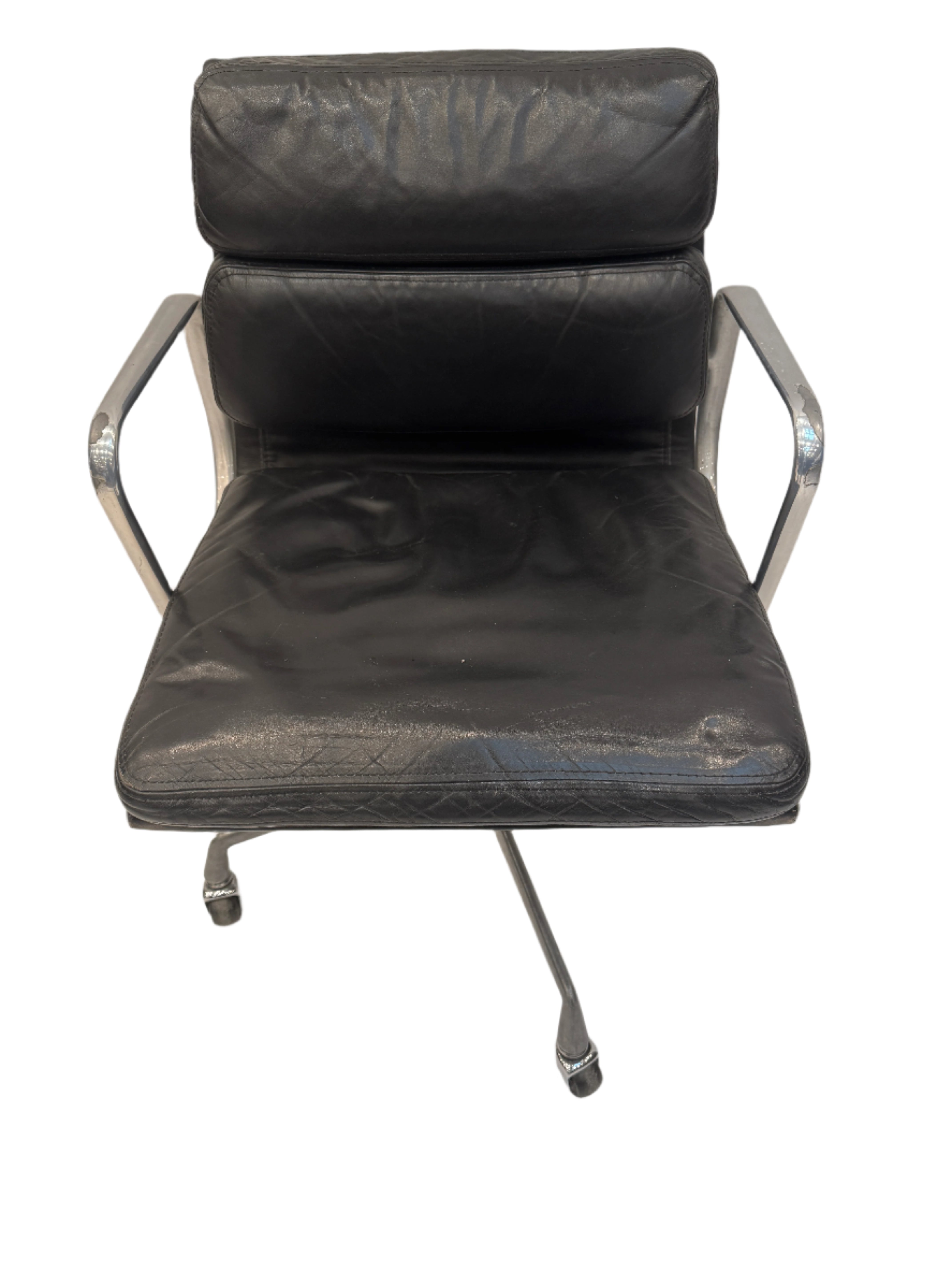 Original Herman Miller Aluminum Eames Soft Pad Group Management Executive Desk Chair Circa 1983 | Work of Man