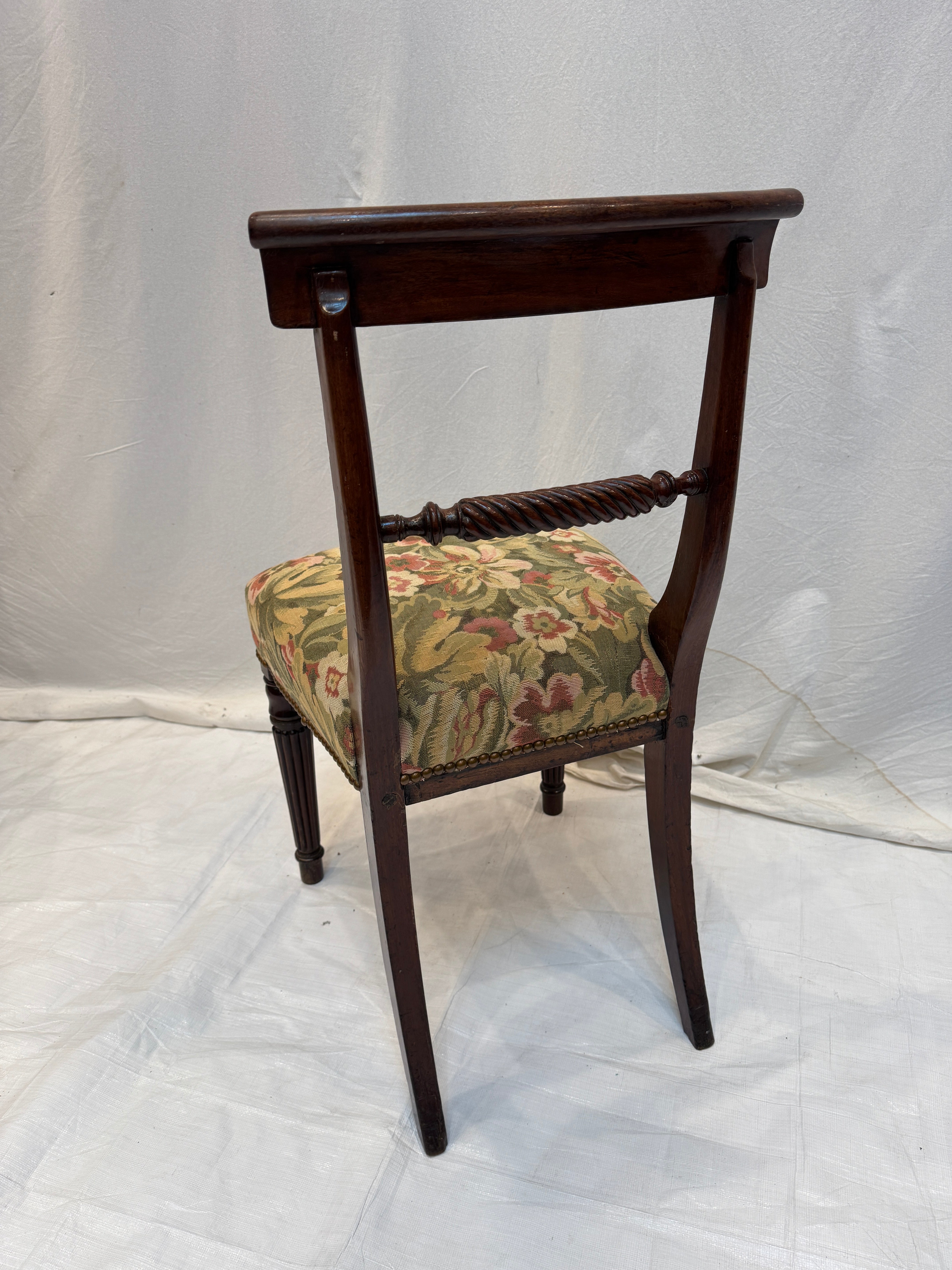 AF2-260: Antique Set of Four English Regency Mahogany Side Chairs Early 19th Century