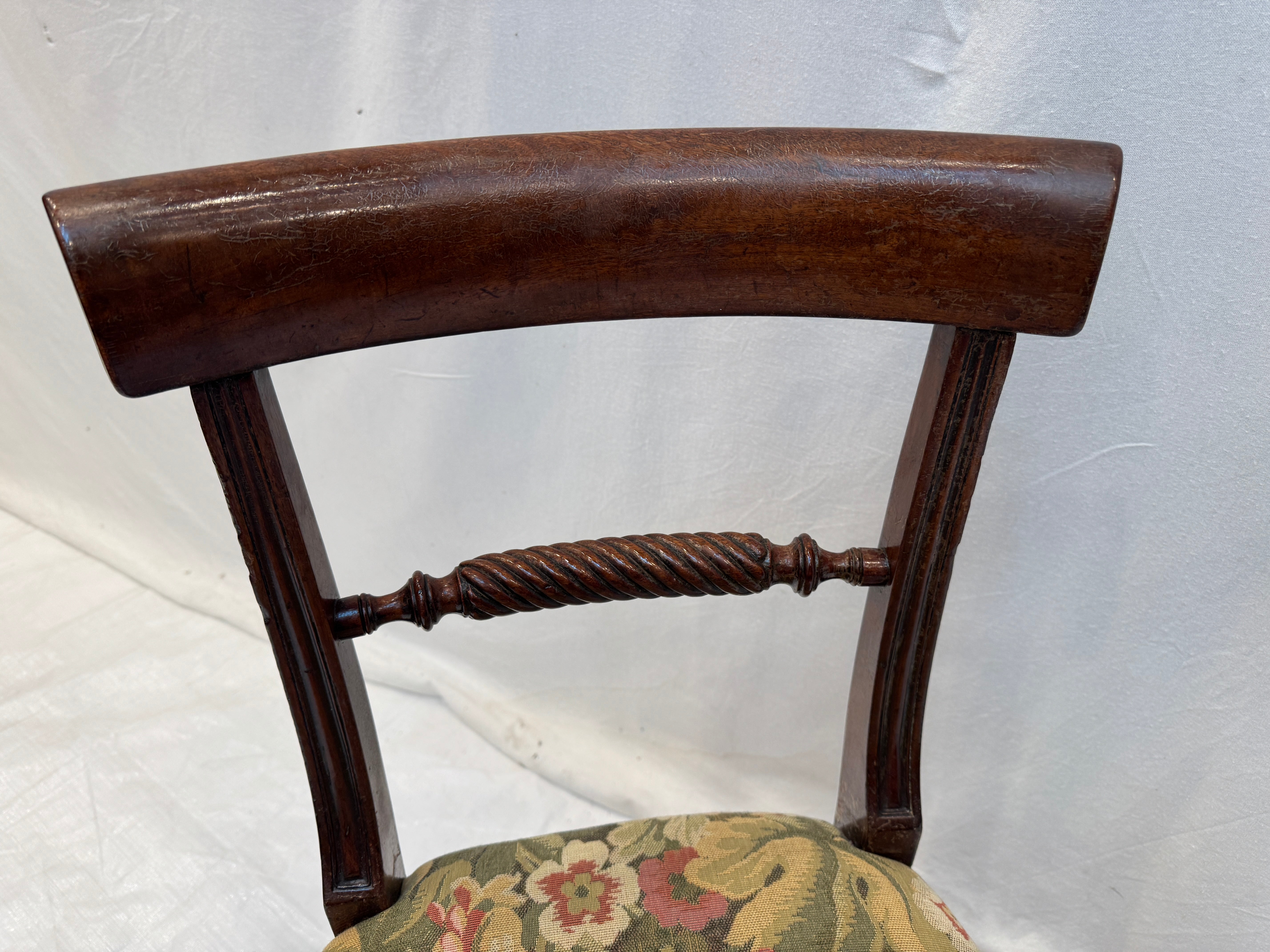 AF2-260: Antique Set of Four English Regency Mahogany Side Chairs Early 19th Century