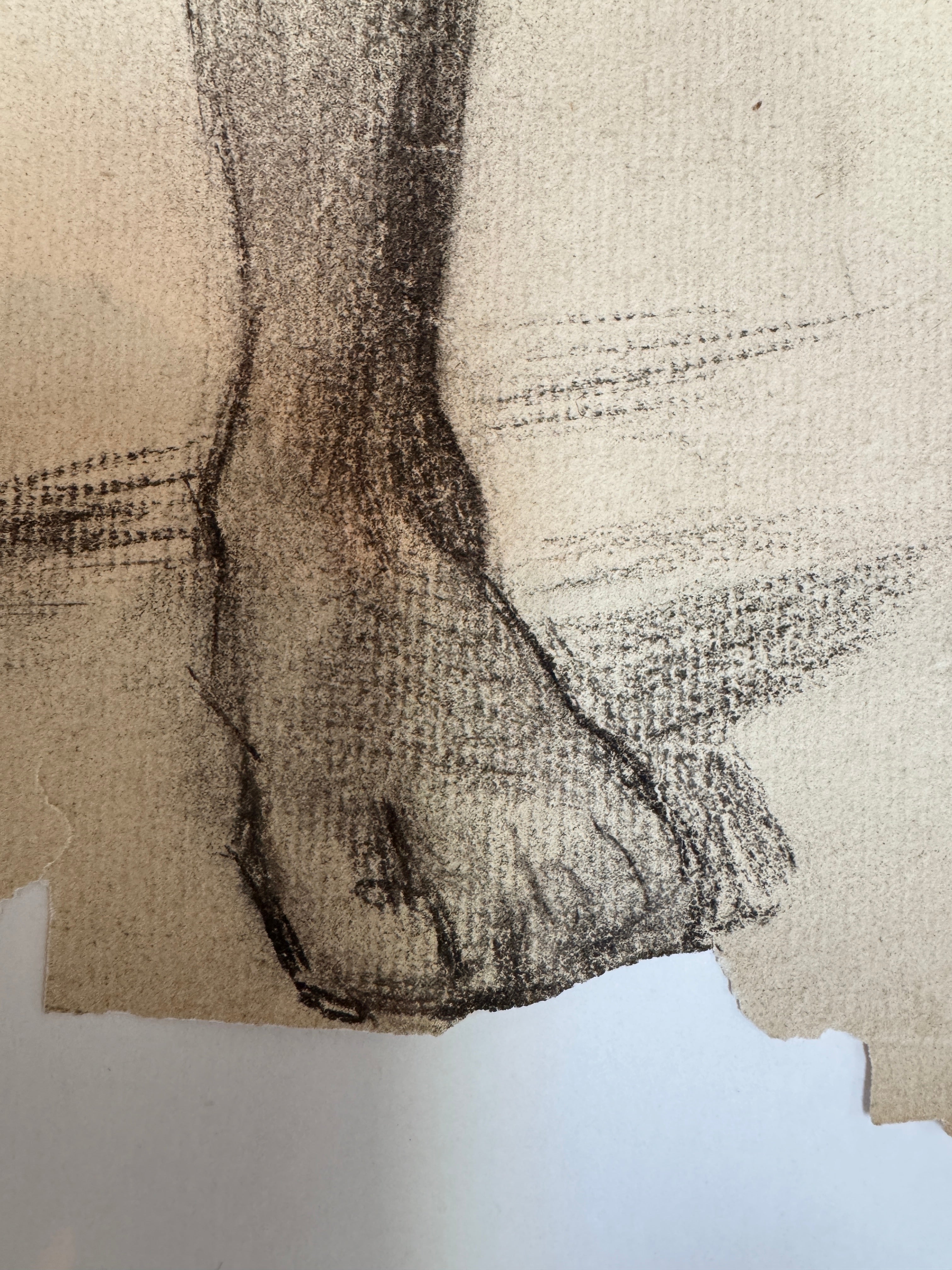 AW6-004: Egbert Cadmus Studio Drawing of a Standing Male - Pencil & Charcoal