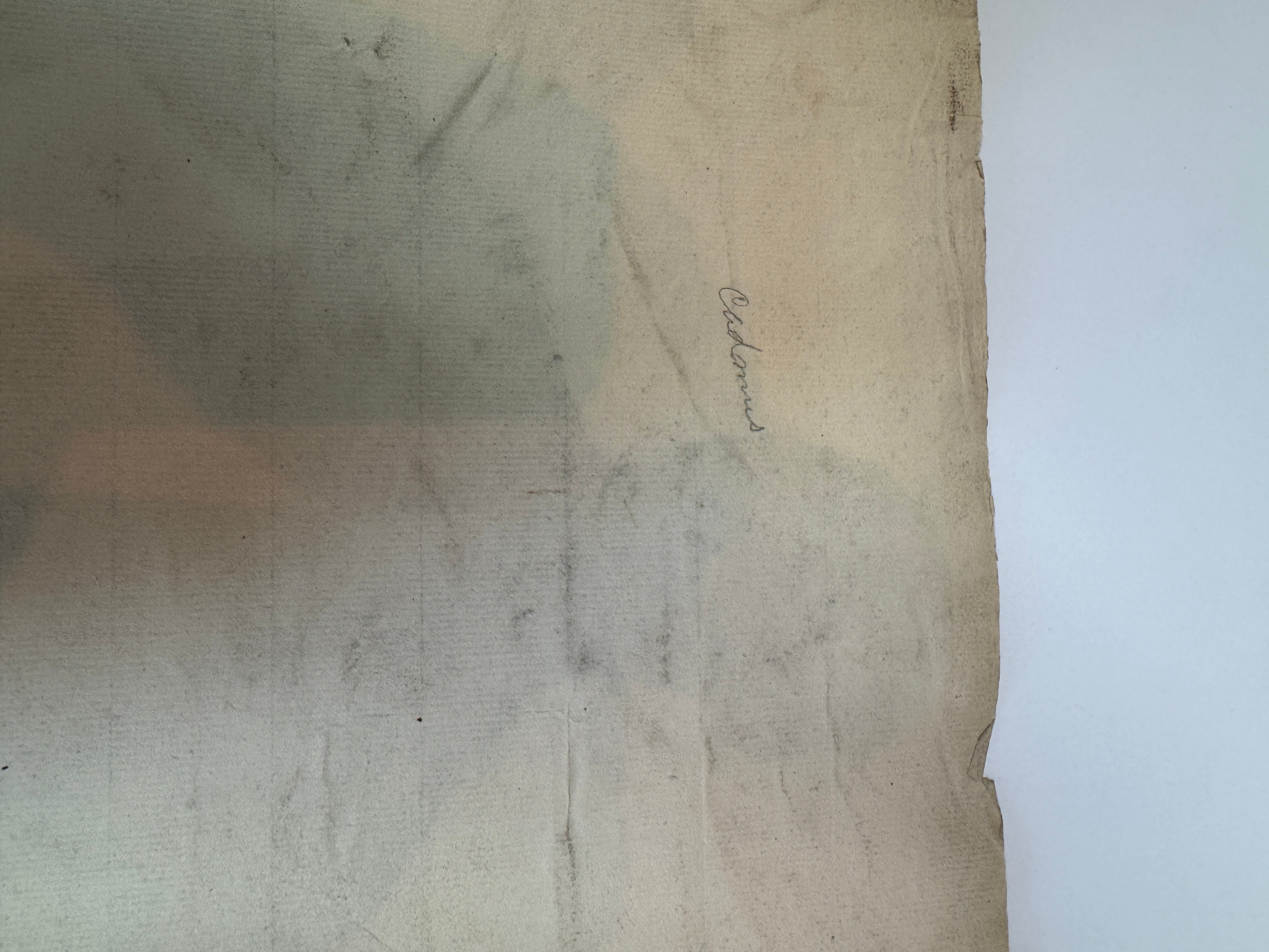 AW6-004: Egbert Cadmus Studio Drawing of a Standing Male - Pencil & Charcoal