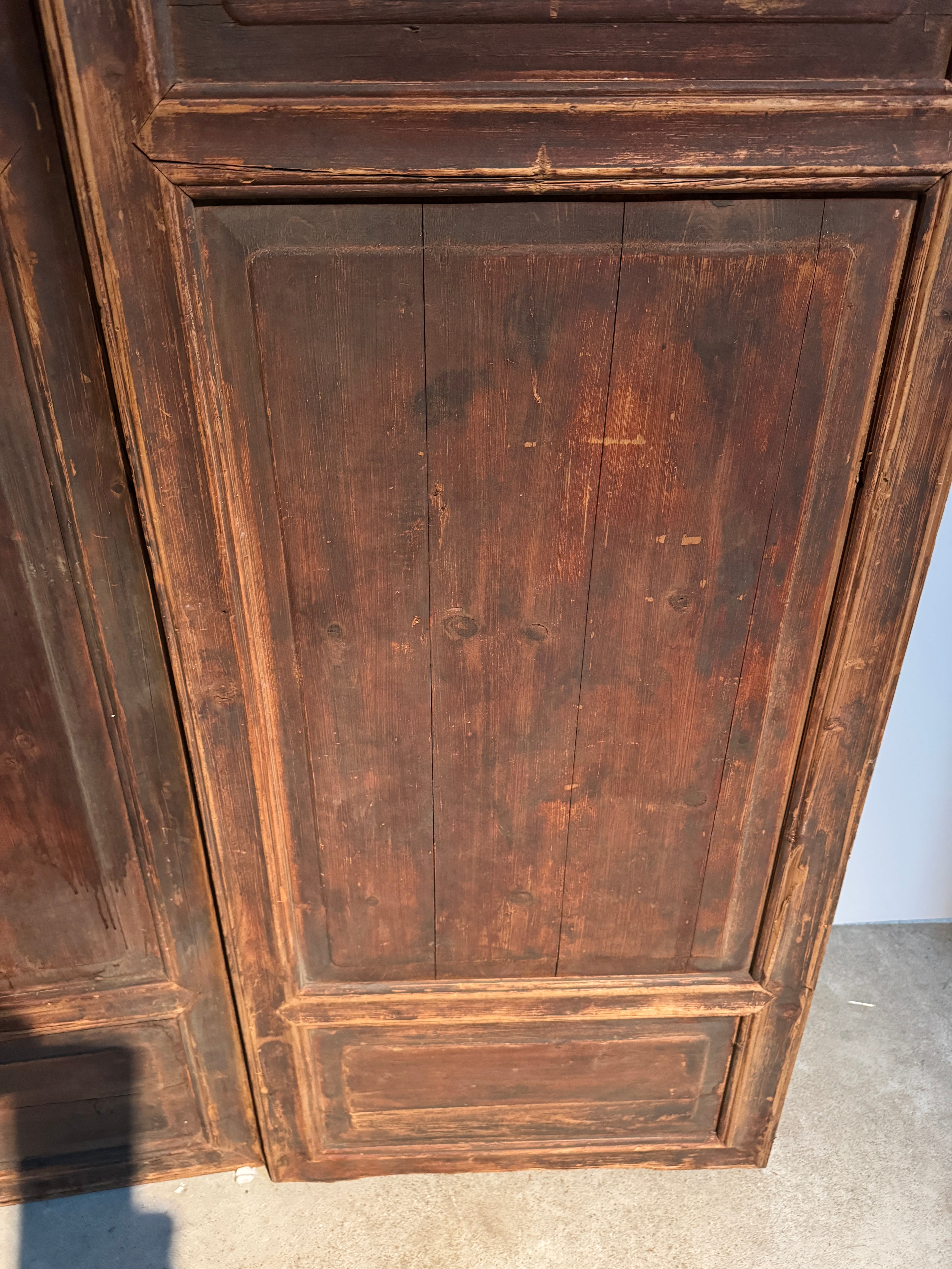 AF10-015: Antique Chinese Door Panels (8) Combined Together to Form a Tall Screen Late 19th Century