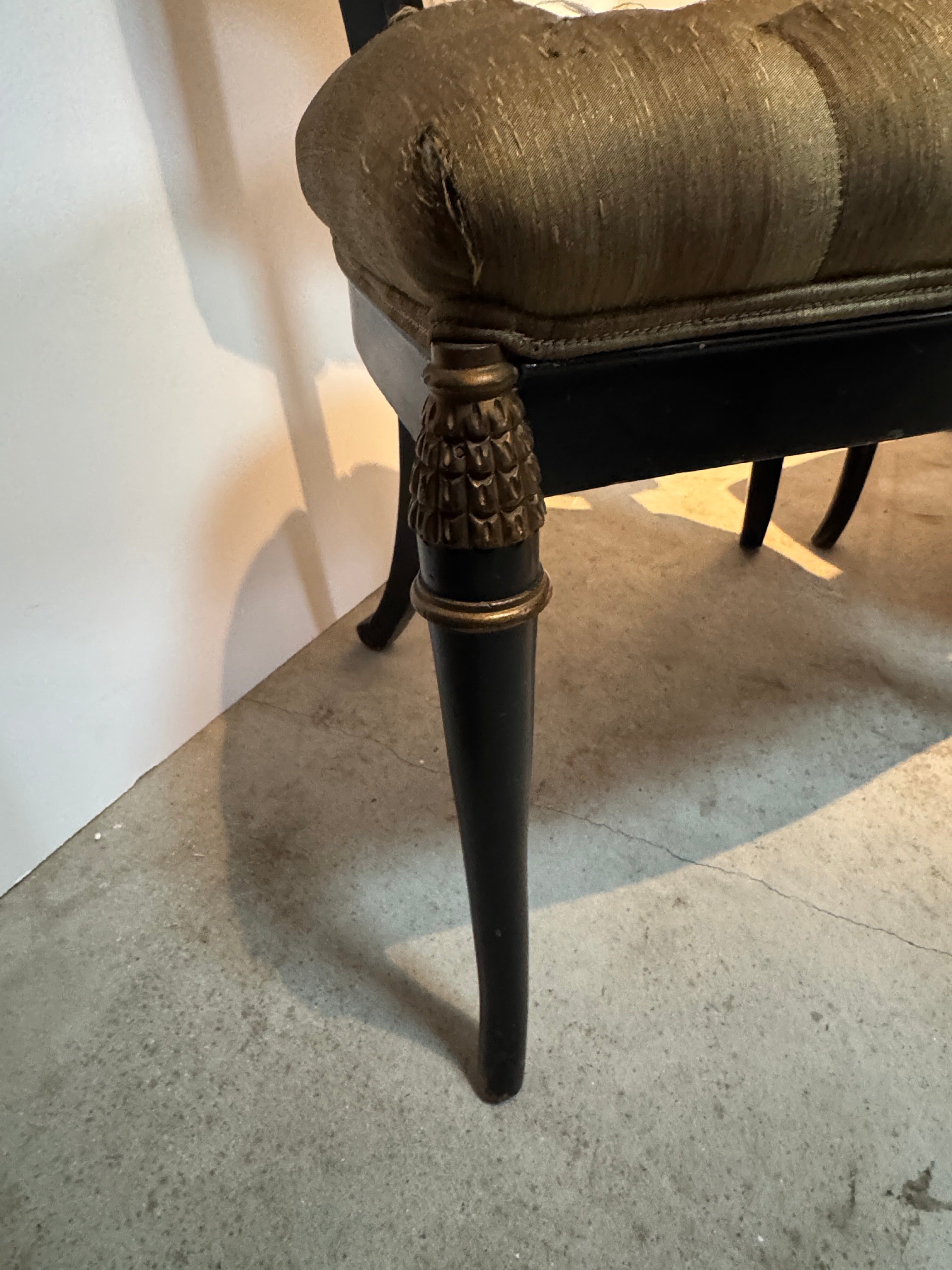 AF2-313: Vintage Pair of mid 20th Century Billy Haines Style Hollywood Regency Style Side Chairs (Needing New Upholstery)