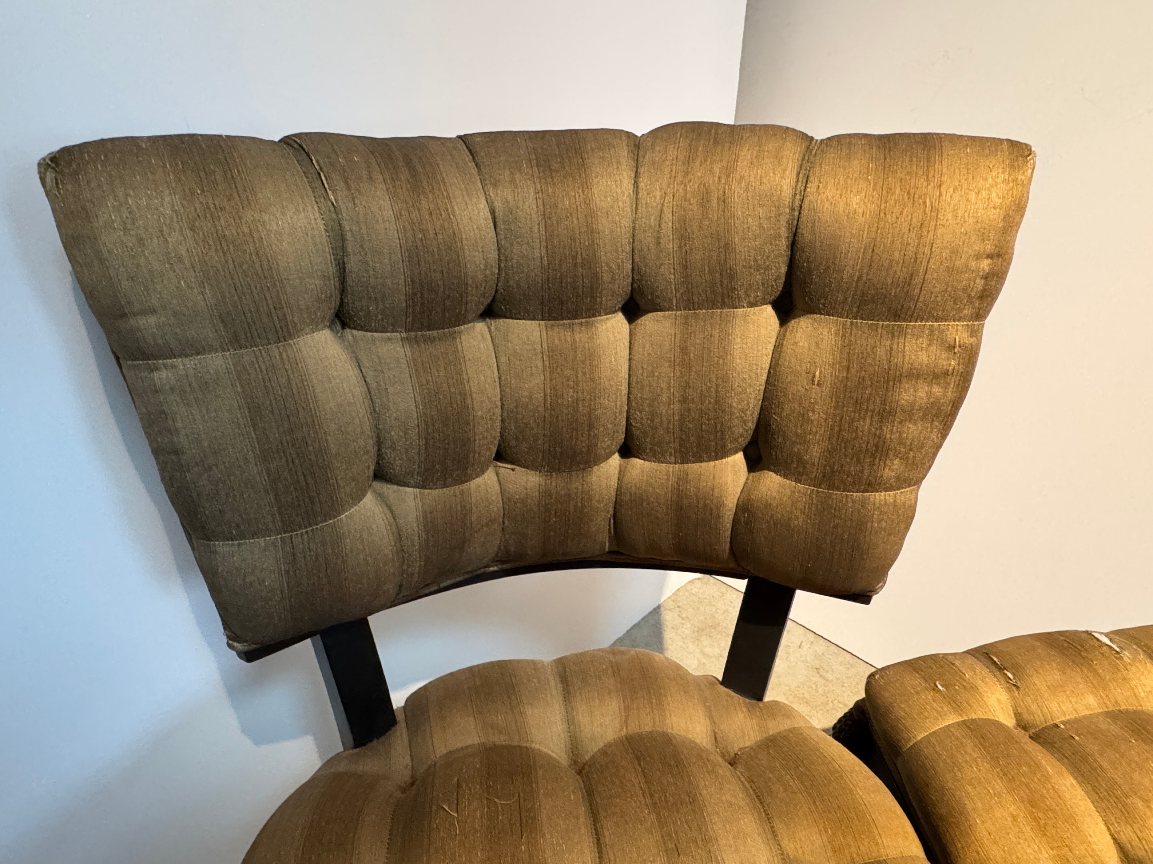 AF2-313: Vintage Pair of mid 20th Century Billy Haines Style Hollywood Regency Style Side Chairs (Needing New Upholstery)