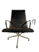 Vintage Eames Lounge Chairs Pair Black Leather Post 1985