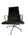 Vintage Eames Lounge Chairs Pair Black Leather Post 1985