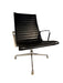Vintage Eames Aluminum Lounge Chair Black Leather Four Star Base Pre 1985 | Work of Man