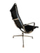 Vintage Eames Aluminum Lounge Chair Black Leather Four Star Base Pre 1985 | Work of Man