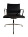 Vintage Eames Group Management Aluminum Executive Desk Chair Black Leather Four Star Base | Work of Man