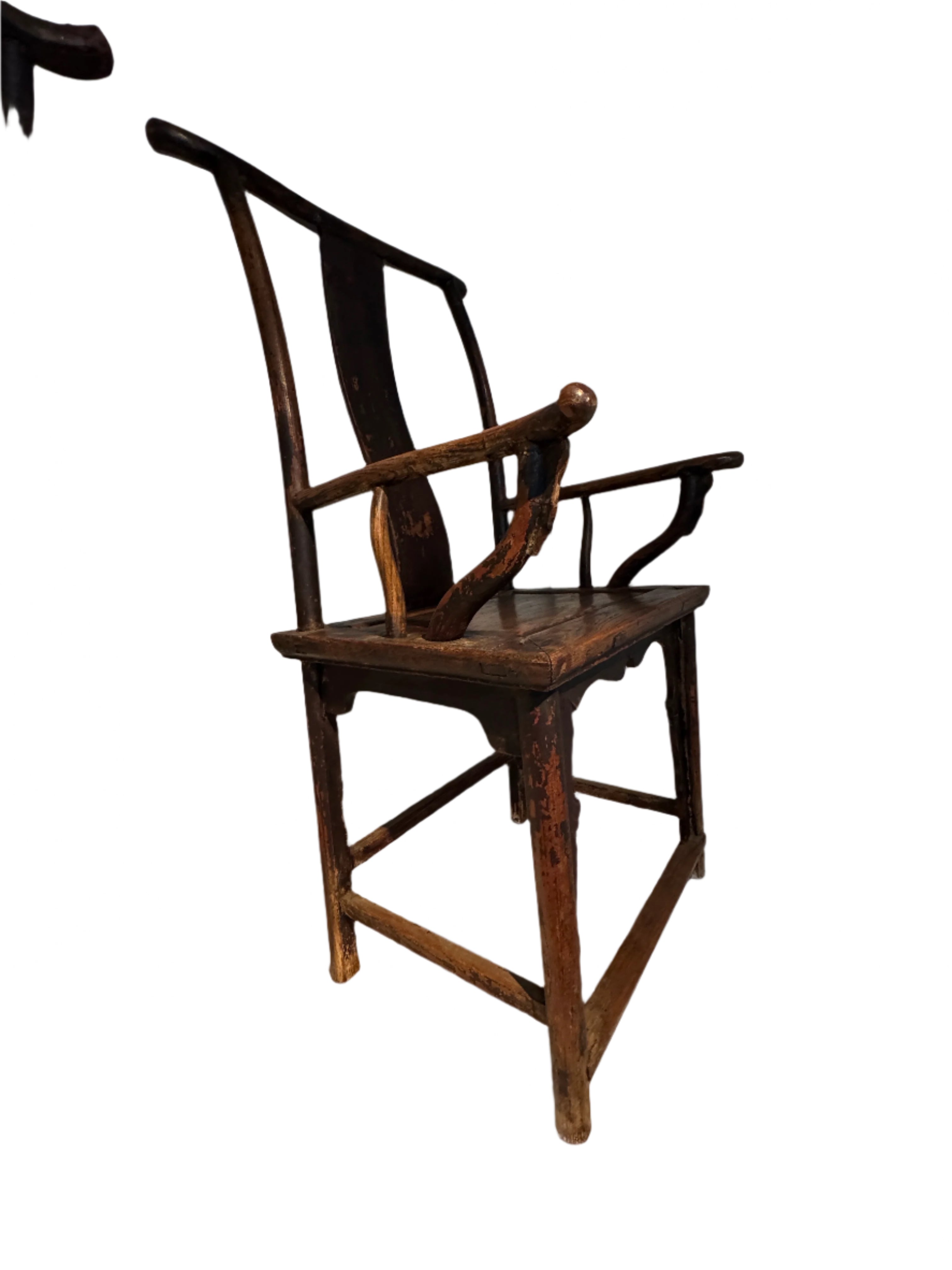 Antique Pair of Chinese "Sichutou” Official's  Hat Armchairs