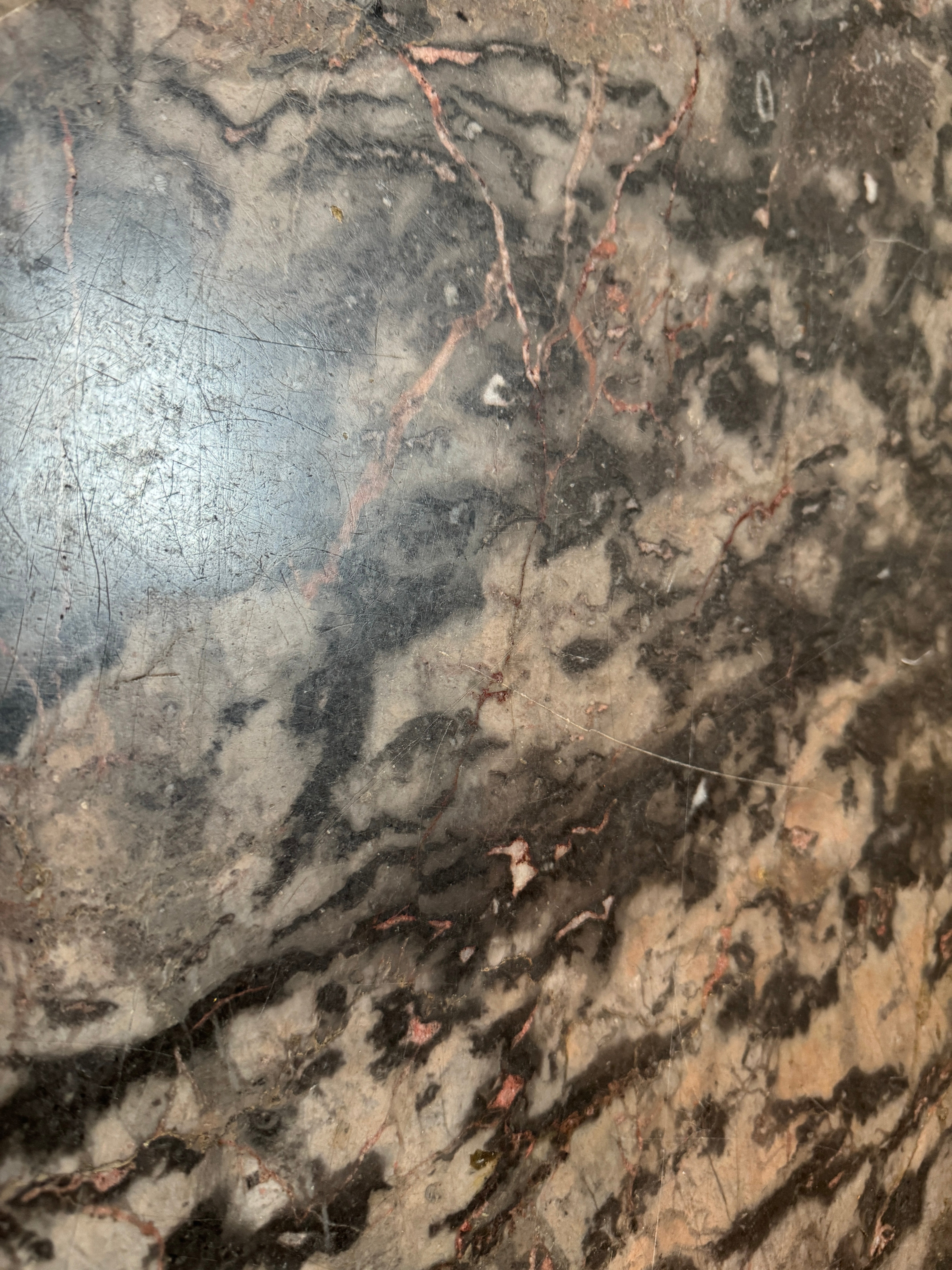 AA6-128: Antique French Louis XV Marble Mantel Late 18th Century