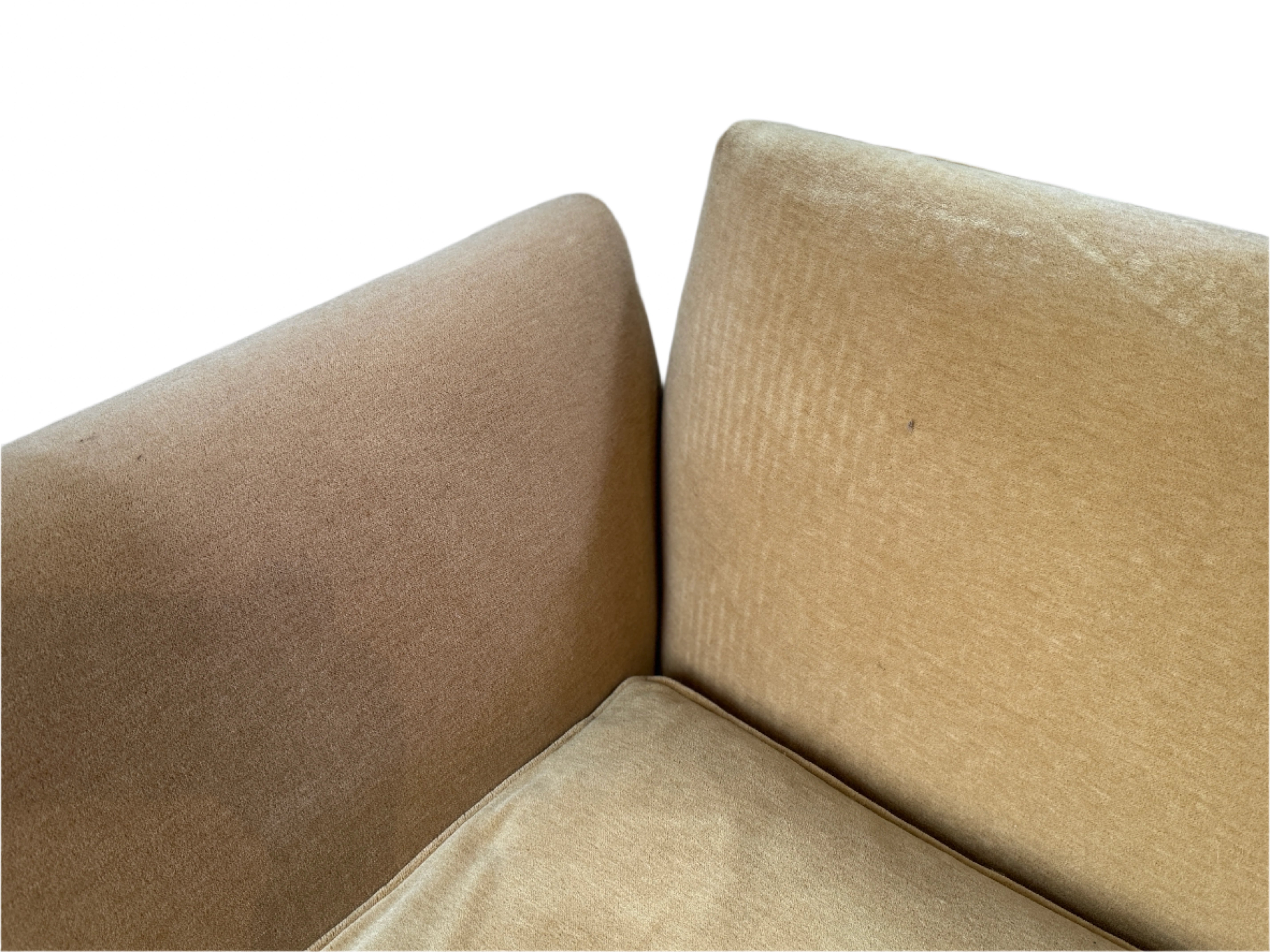 Antique 1920's Knole Sofa With Carved Wood Feet | Work of Man