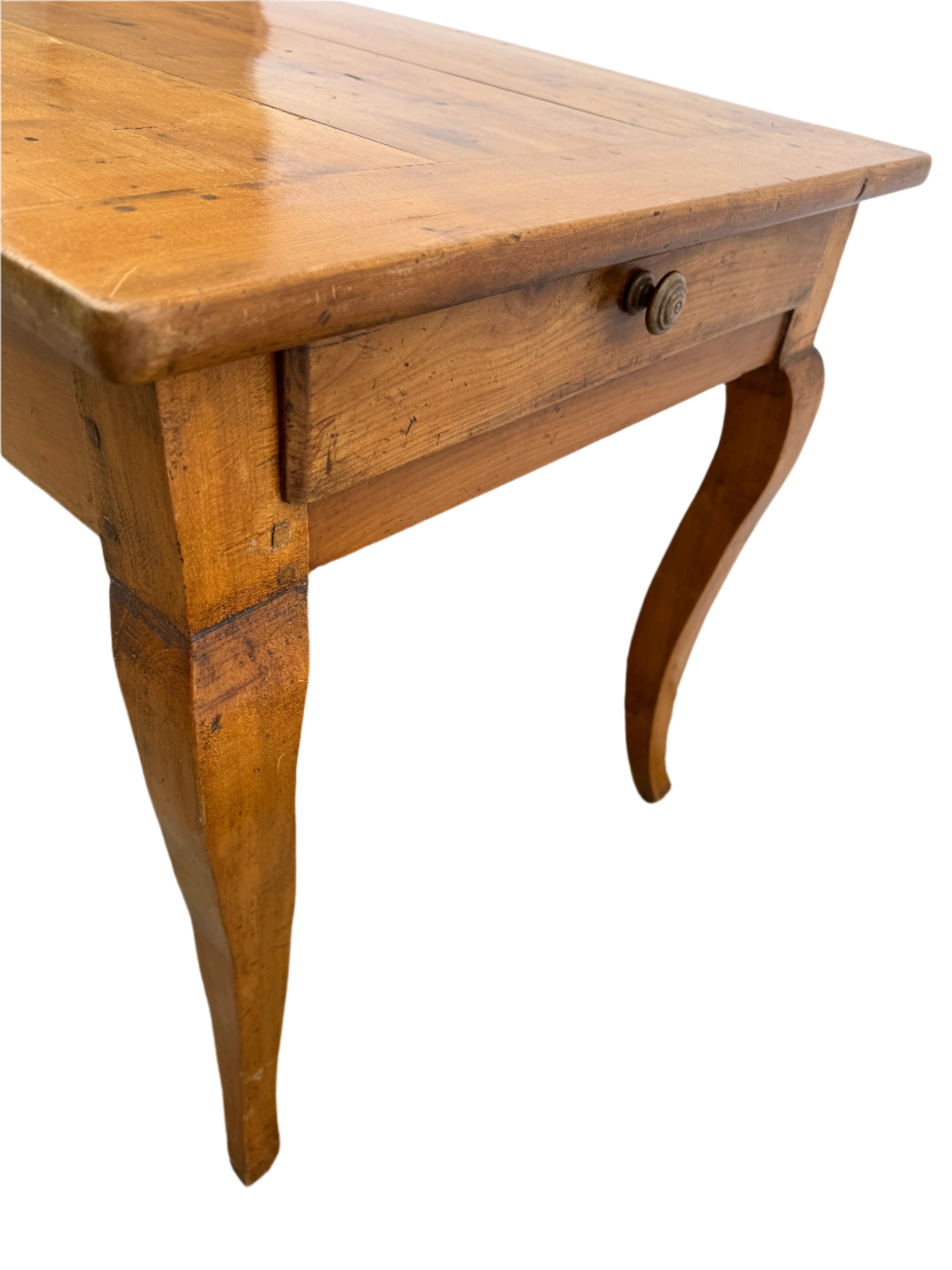 Antique French Provincial Fruitwood Farm Table Late 18th Century | Work of Man