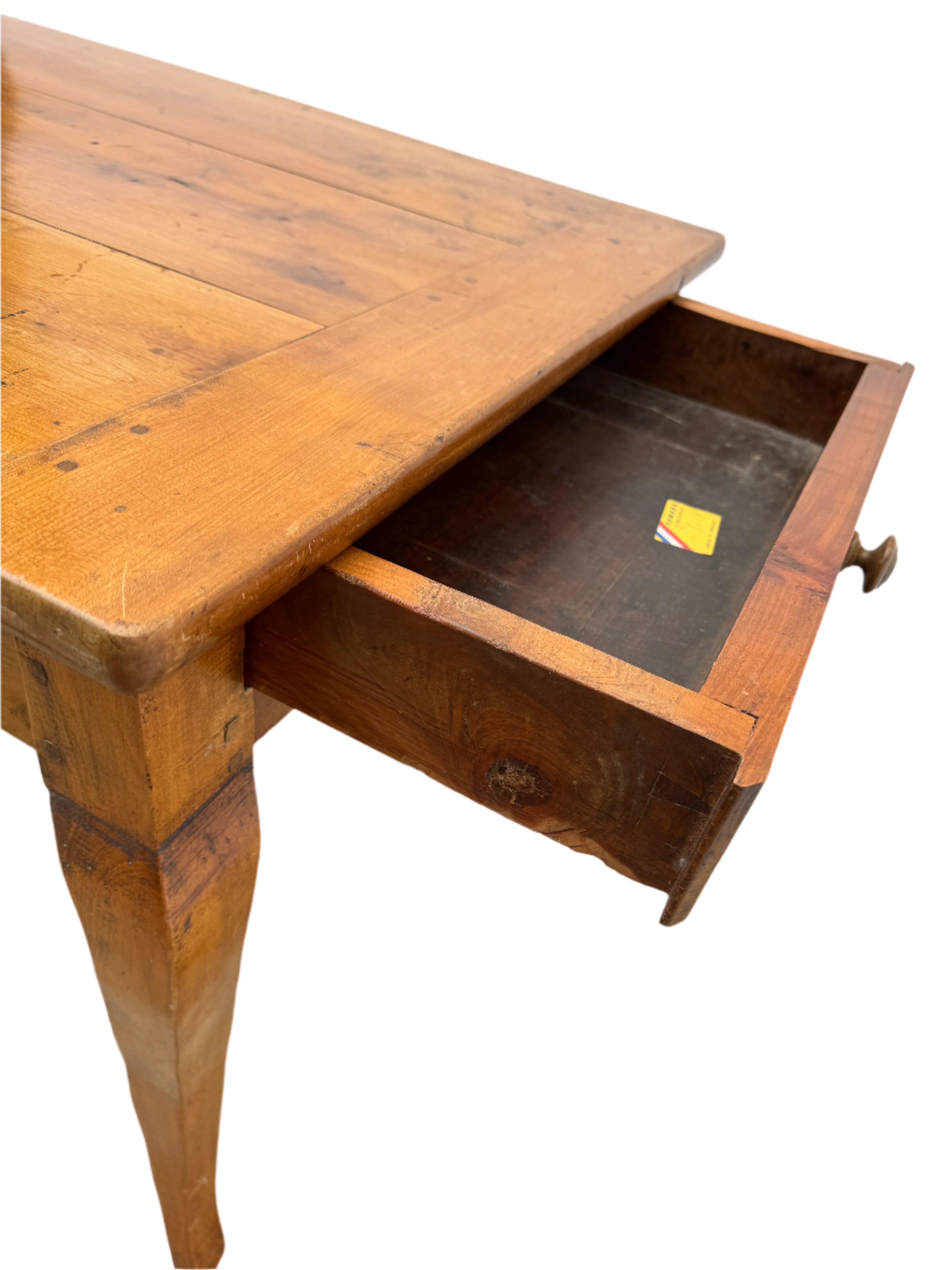 Antique French Provincial Fruitwood Farm Table Late 18th Century | Work of Man