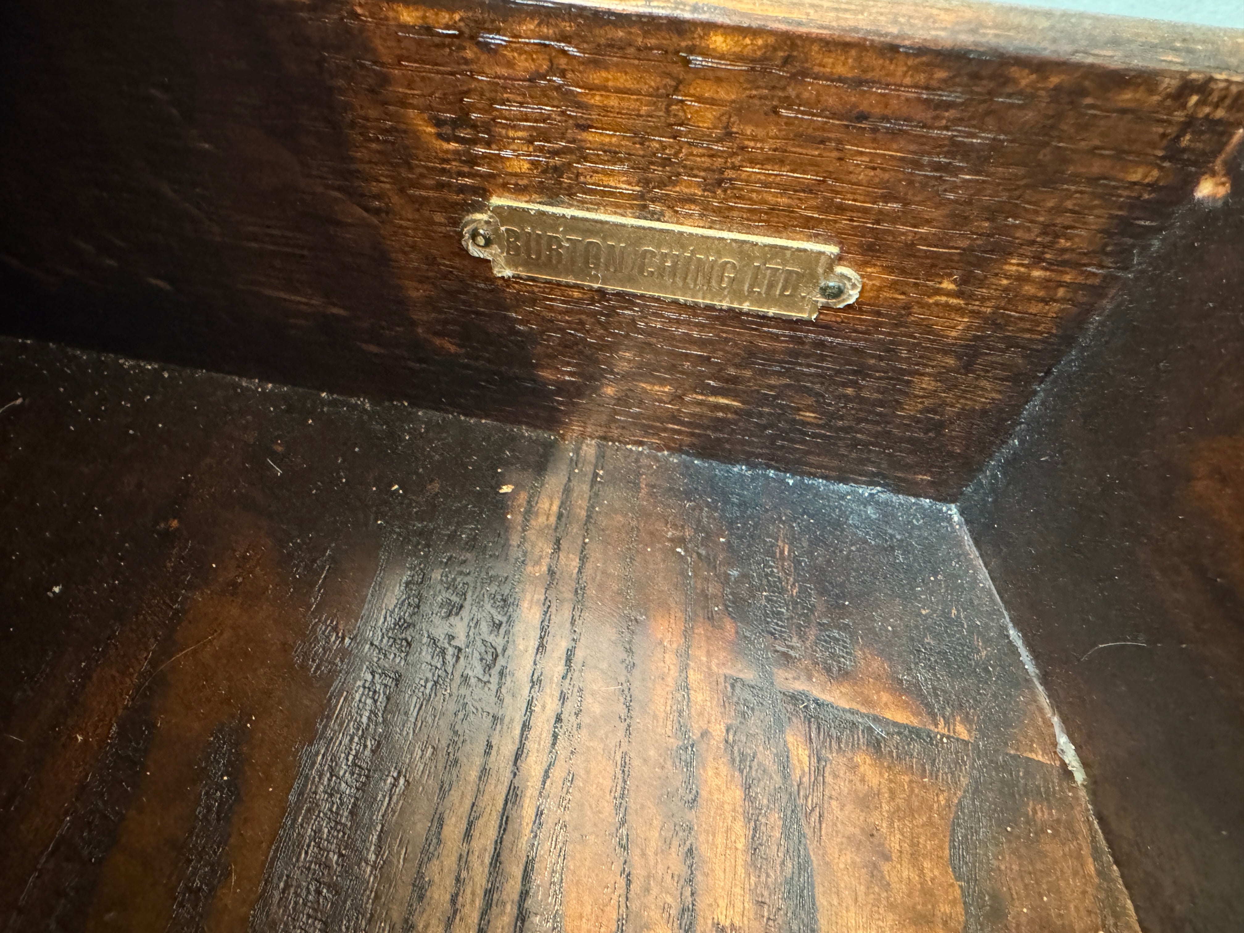 AF1-134: Burton Ching Georgian Mahogany Rent Table With Tooled Leather Top Late 20th Century