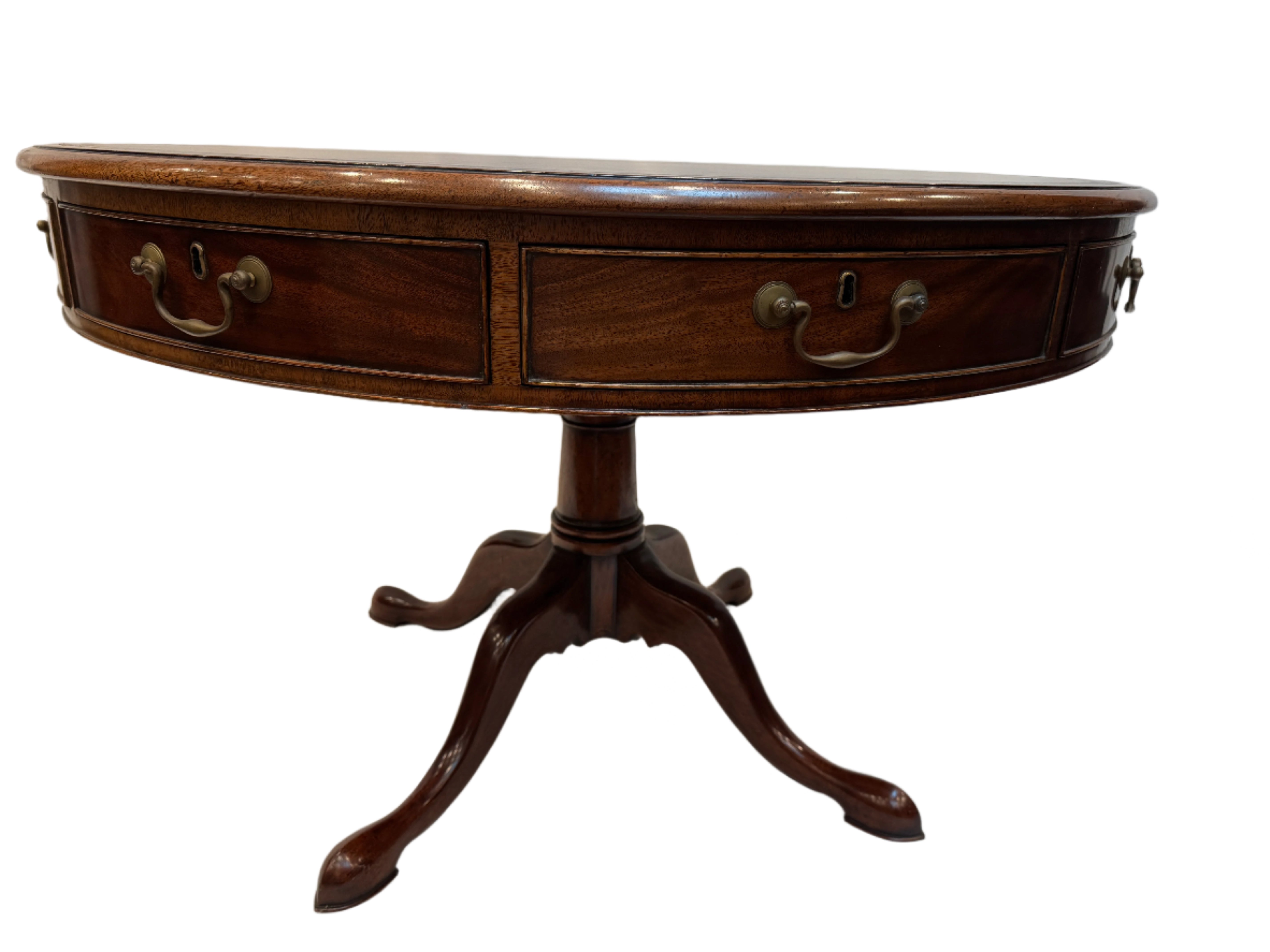 Burton Ching Georgian Style Mahogany Revolving Rent Table  | Work of Man