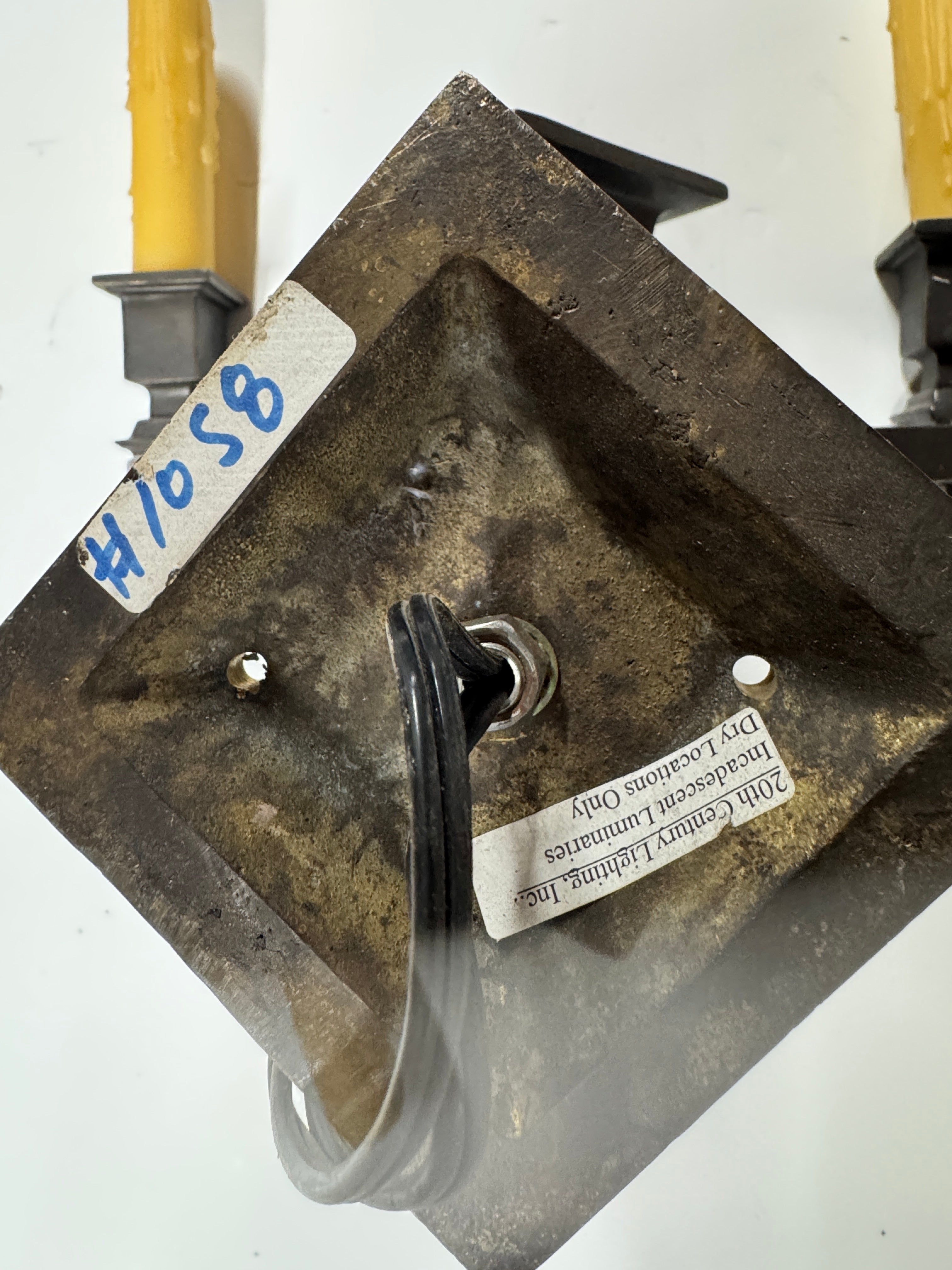 AL3-015: 20th Century Lighting Pair of Arts & Crafts Sconces Pasadena Oil Rubbed Bronze Finish