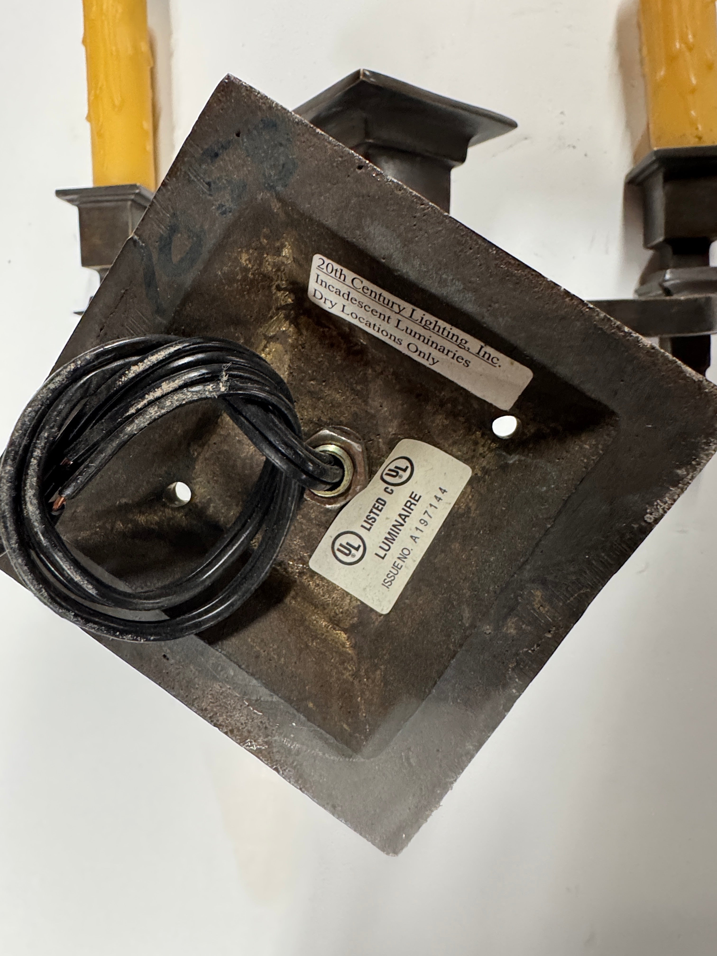 AL3-015: 20th Century Lighting Pair of Arts & Crafts Sconces Pasadena Oil Rubbed Bronze Finish