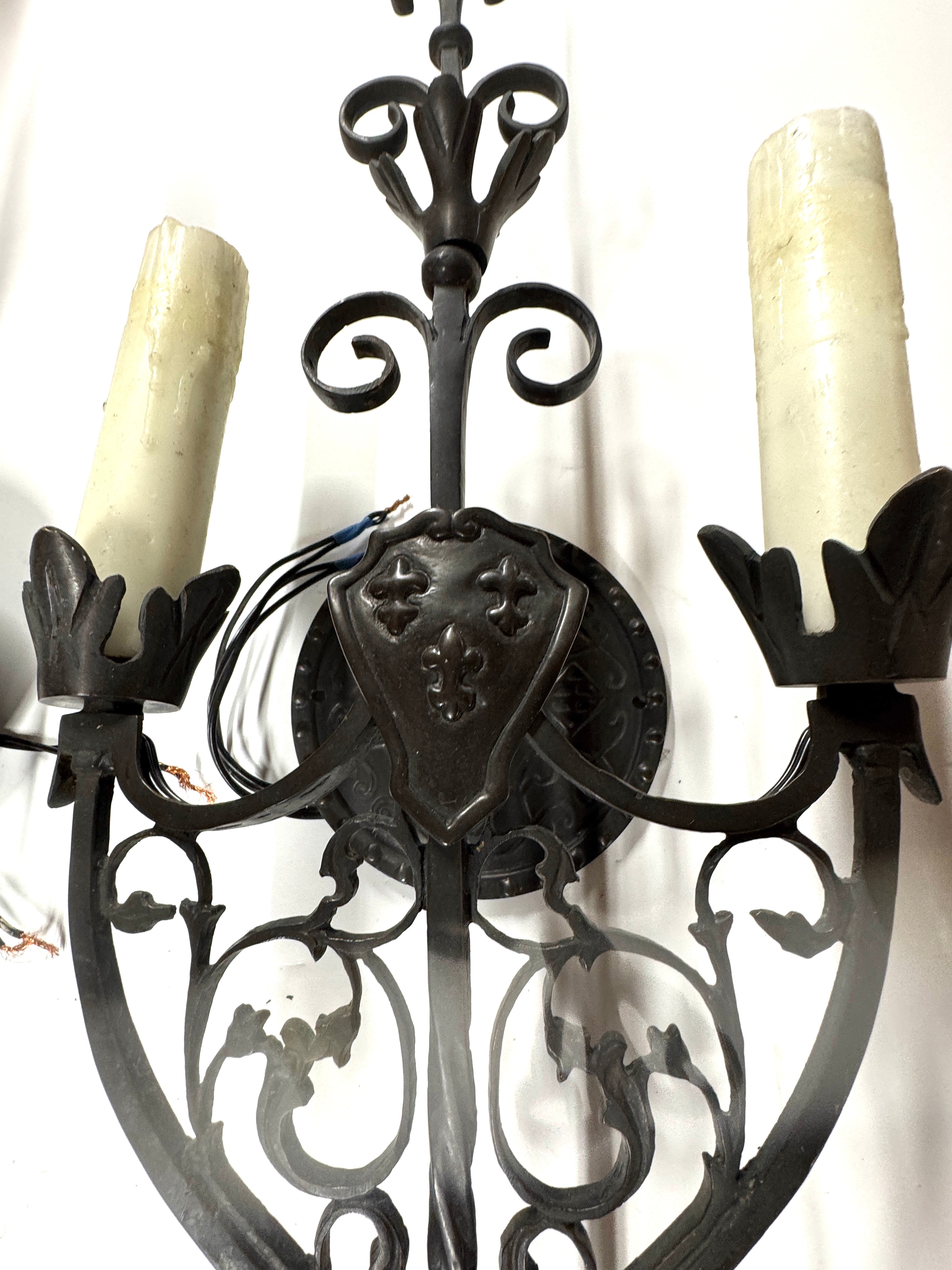 AL3-016: Pair of Spanish Colonial Sconces Made By 20th Century Lighting