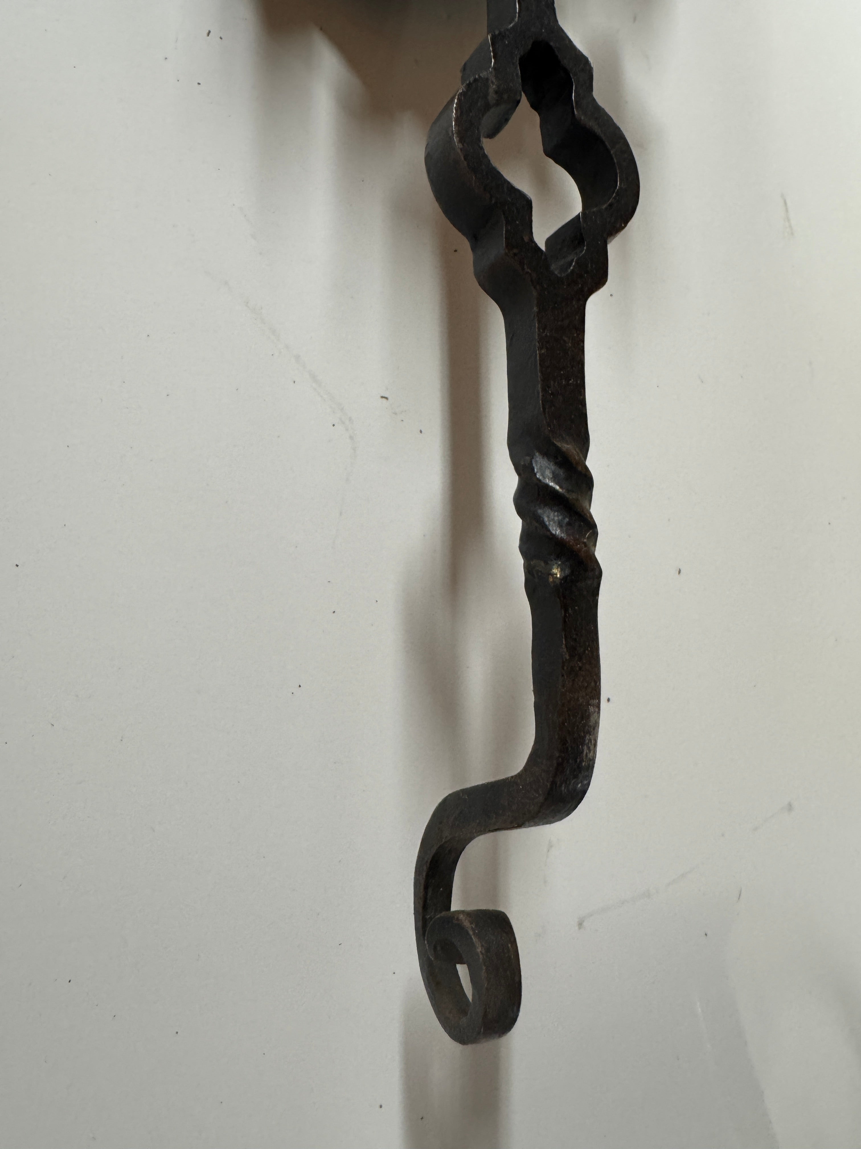 AL3-017: 20th Century Lighting Pair of Spanish Colonial Sconces Las Gardenias Distressed Painted Iron Finish