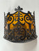 20th Century Lighting Spanish Colonial Sconce Corona Worn Blackened Paint Finish | Work of Man