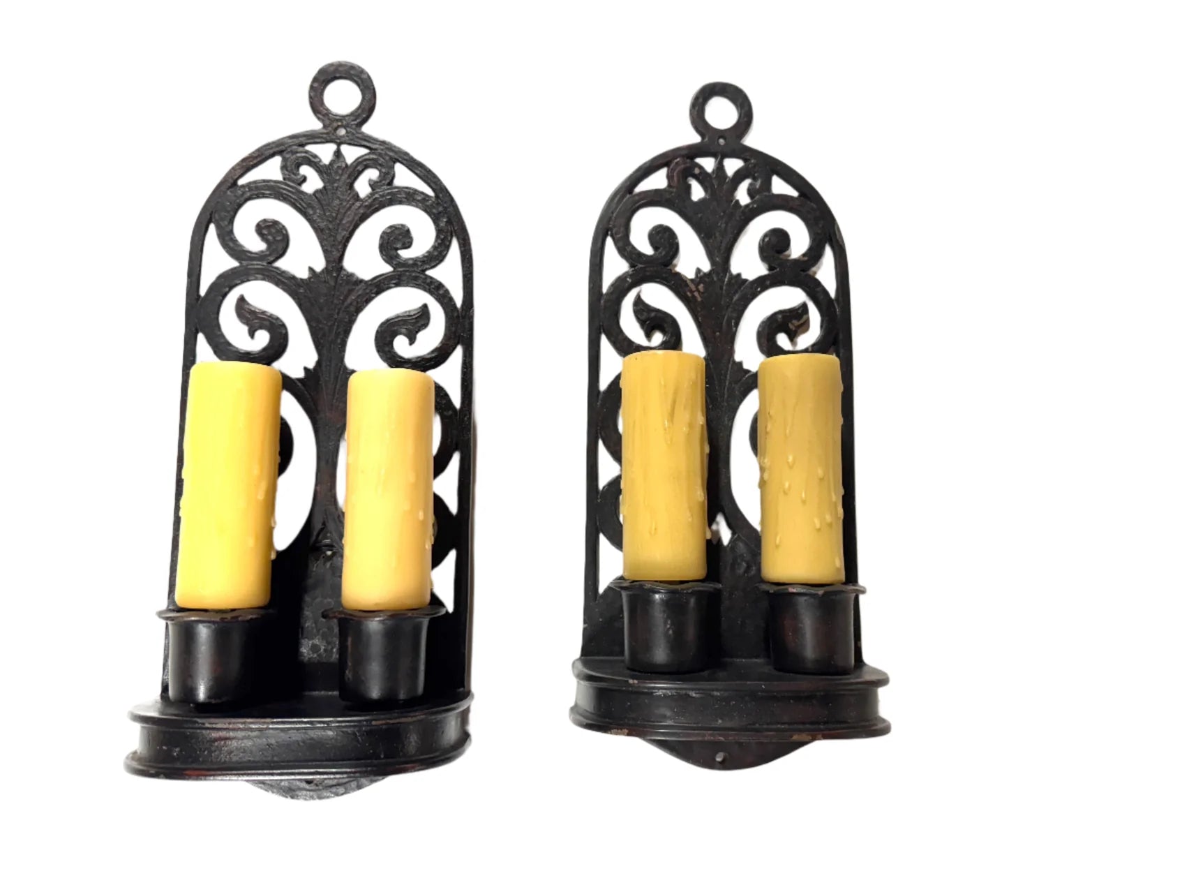 Pair of Spanish Colonial Style Sconces Made by 20th Century Lighting | Work of Man