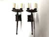 20th Century Lighting Pair of Spanish Colonial Sconces Marmont Distressed Painted Iron Finish | Work of Man