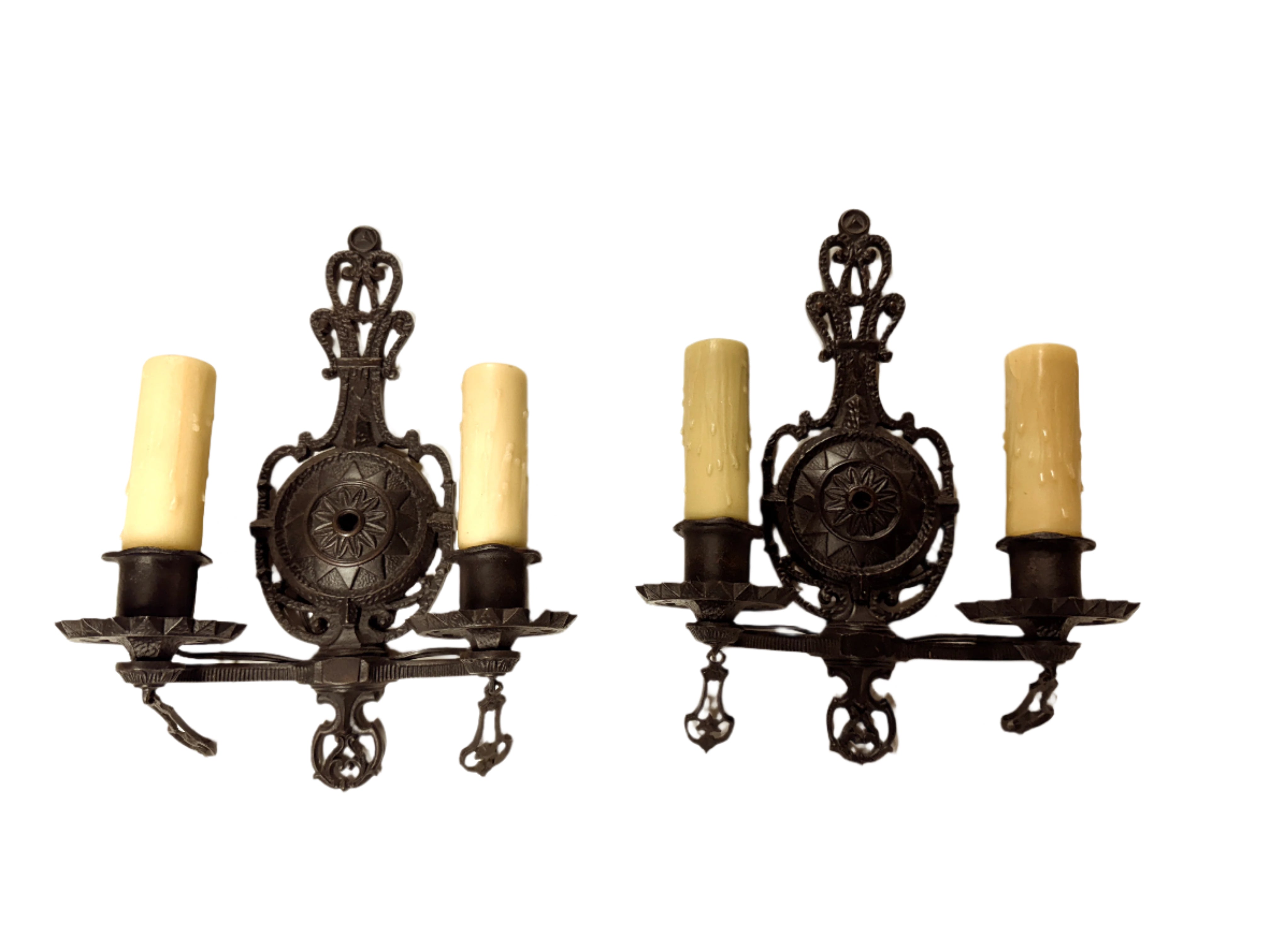 Pair of Spanish Colonial Style Sconces Made By 20th Century Lighting | Work of Man