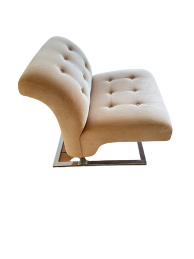 Circa 1970's Craft Associates Wave Chair Cantilevered Armless Chair Original Condition | Work of Man